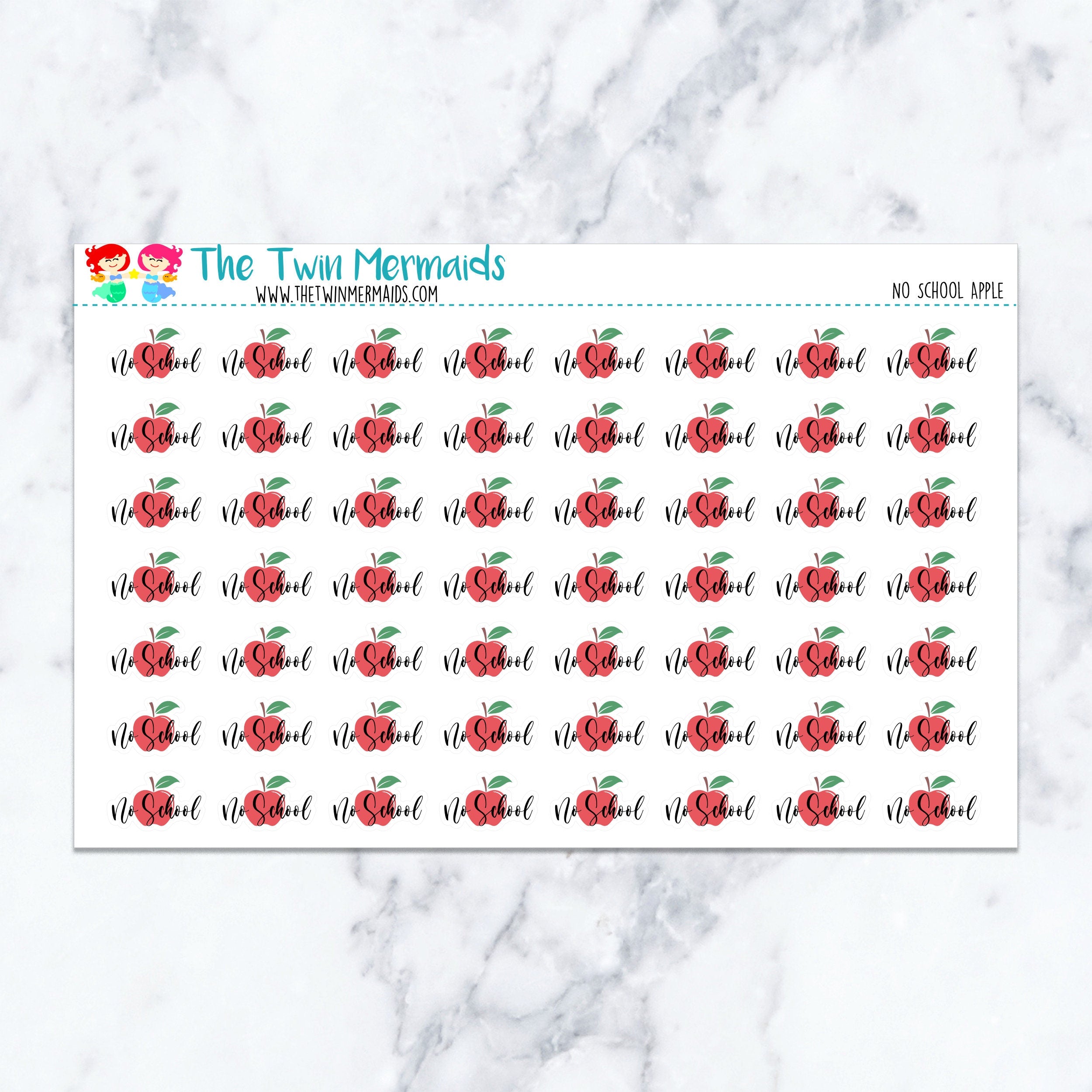 No School Apple Planner Stickers