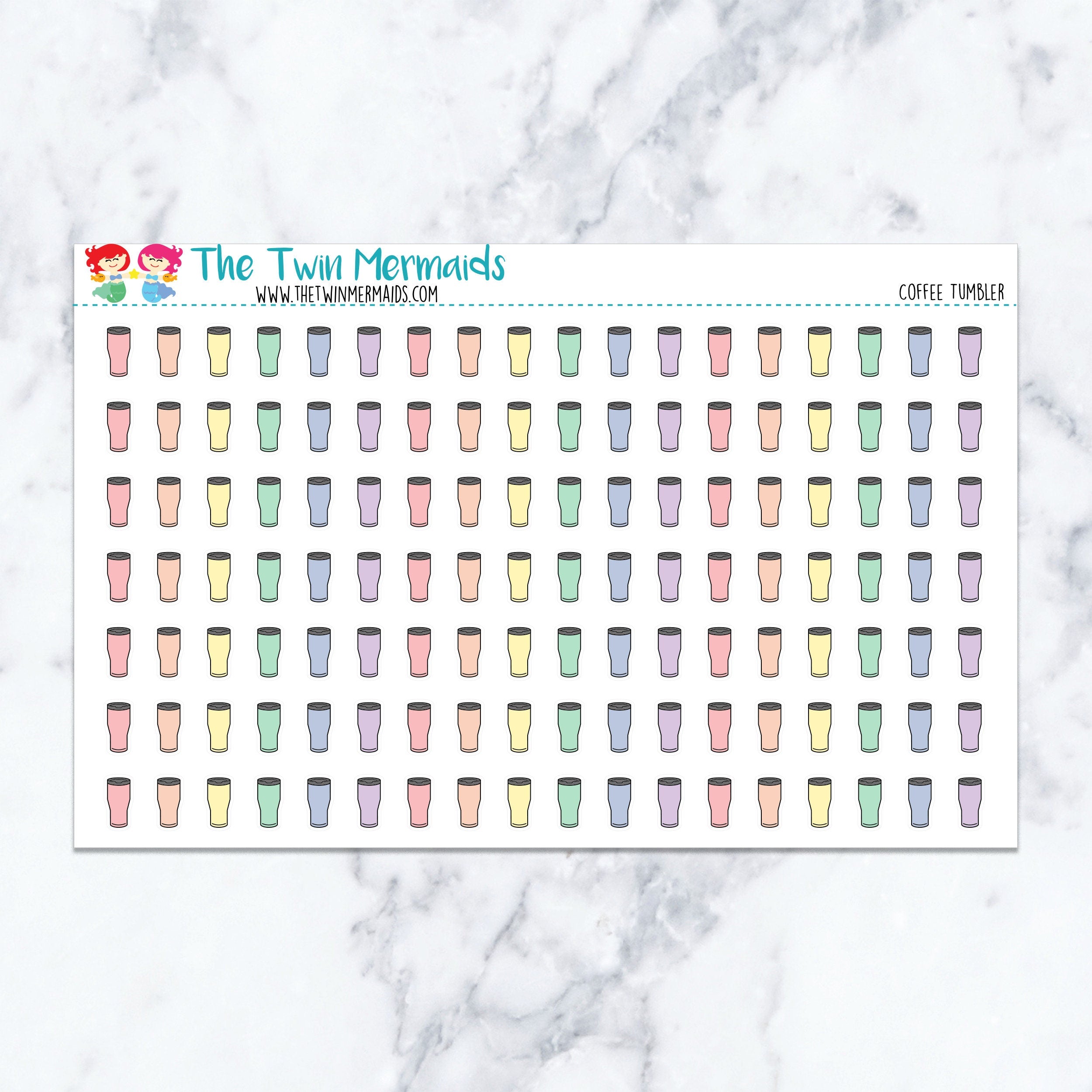 Coffee Tumbler Planner Stickers