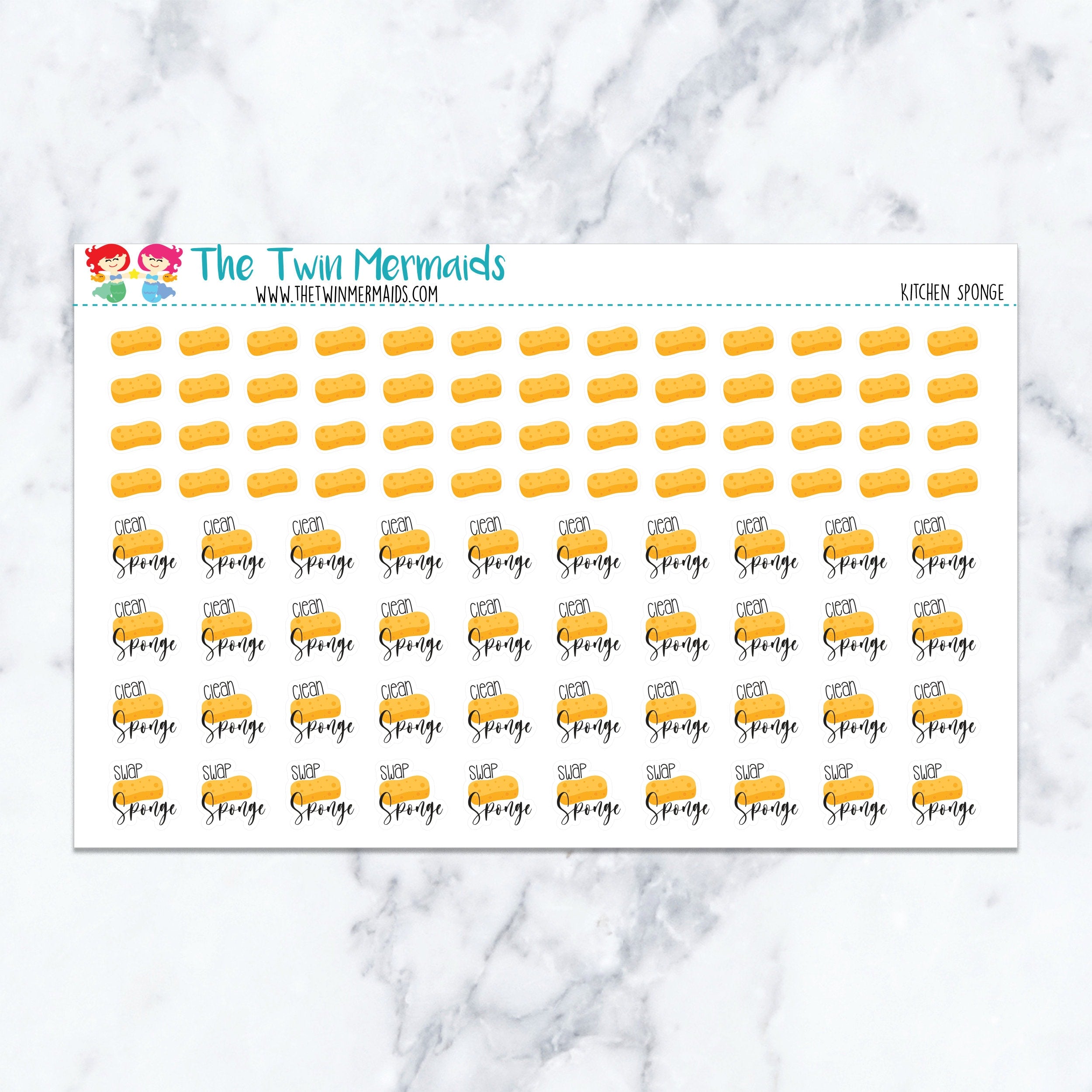 Kitchen Sponge Planner Stickers