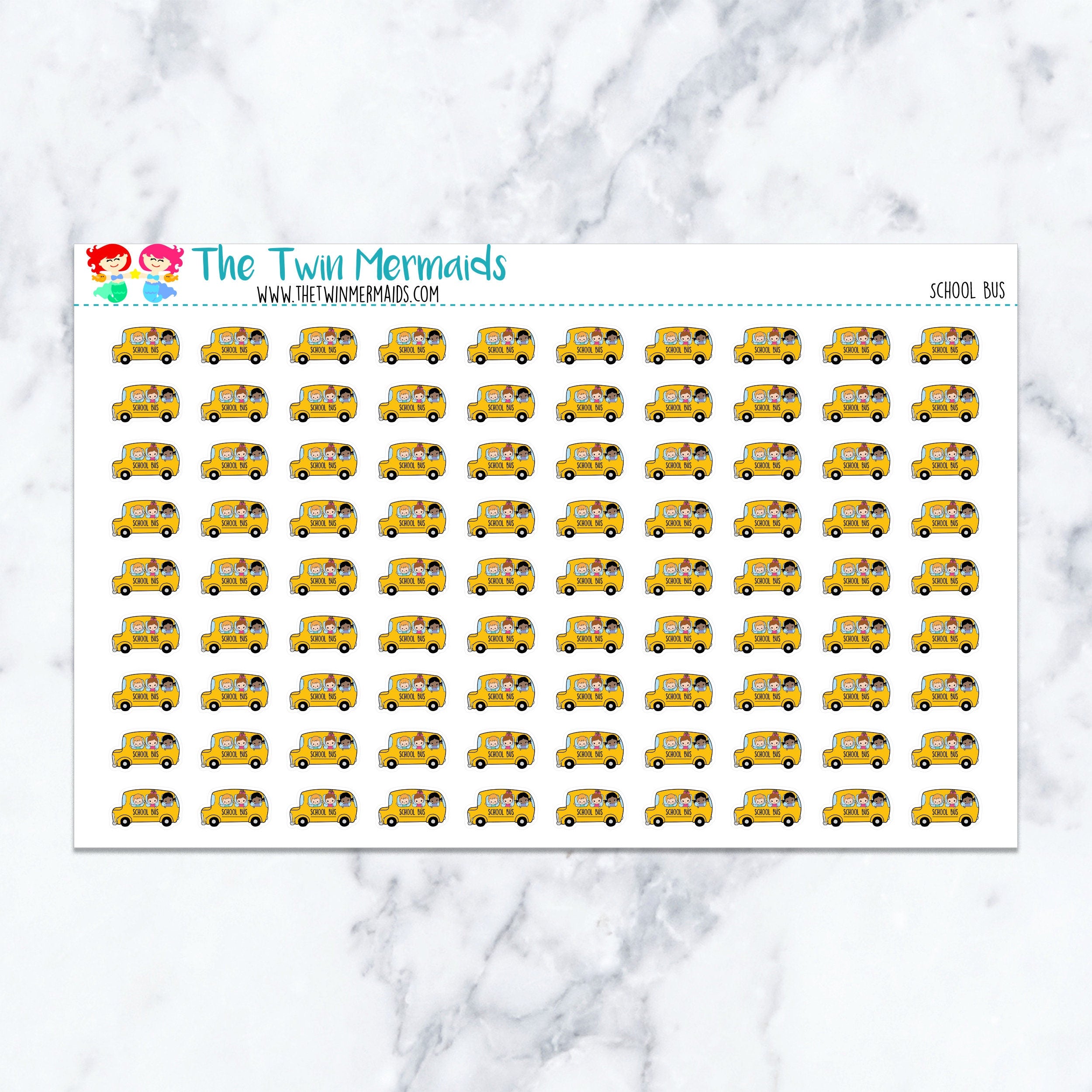 School Bus Planner Stickers