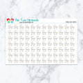 Rubber Duck Bathtub planner stickers. Kiss-cut sticker sheet for planners, bullet journals, and scrapbooking.