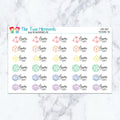 Game Night Polyhedral Dice Planner Stickers