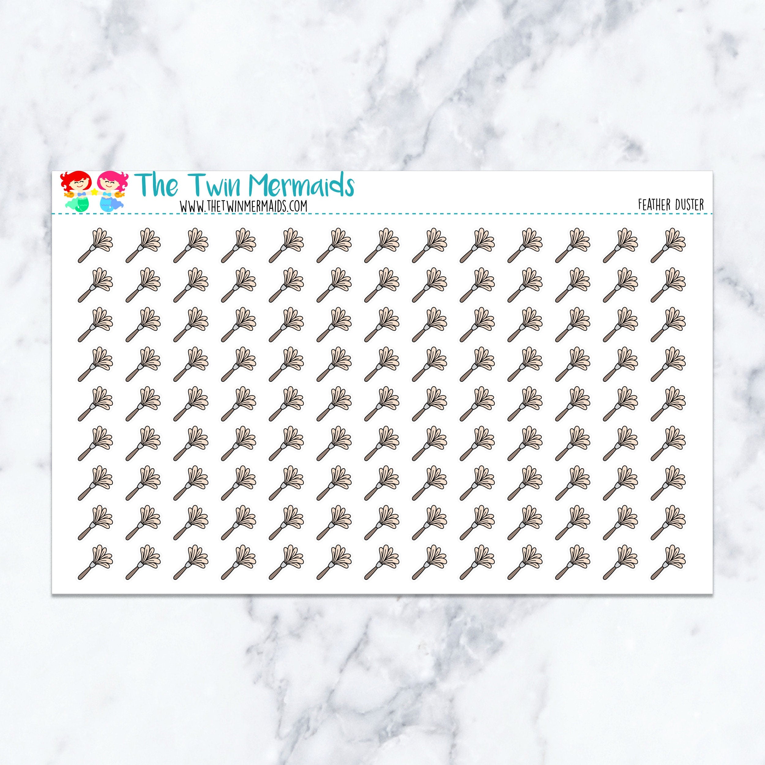 Feather Duster Planner Stickers