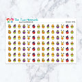 Halloween Cupcake planner stickers. Kiss-cut sticker sheet for planners, bullet journals, and scrapbooking.