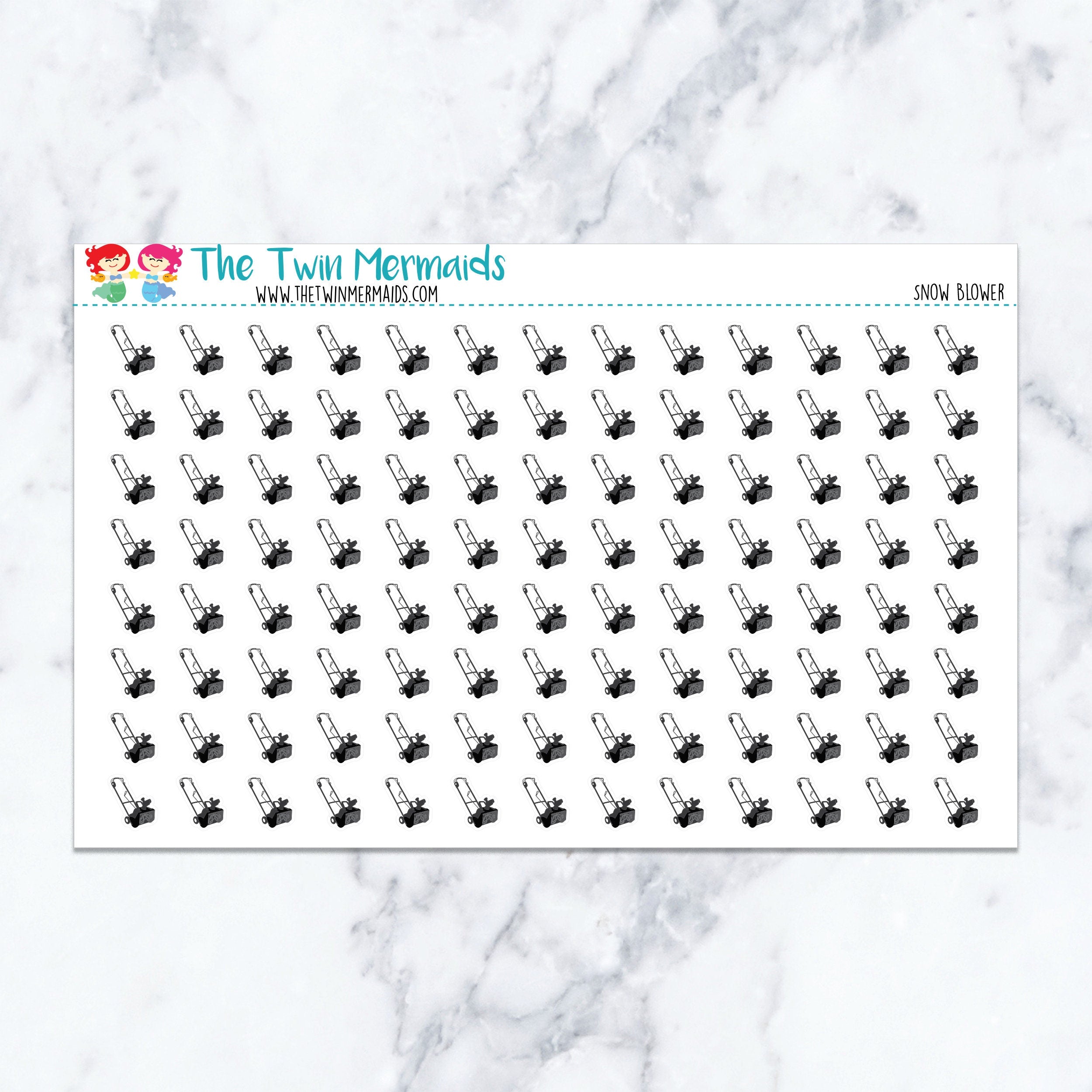 Snow Blower Planner Stickers