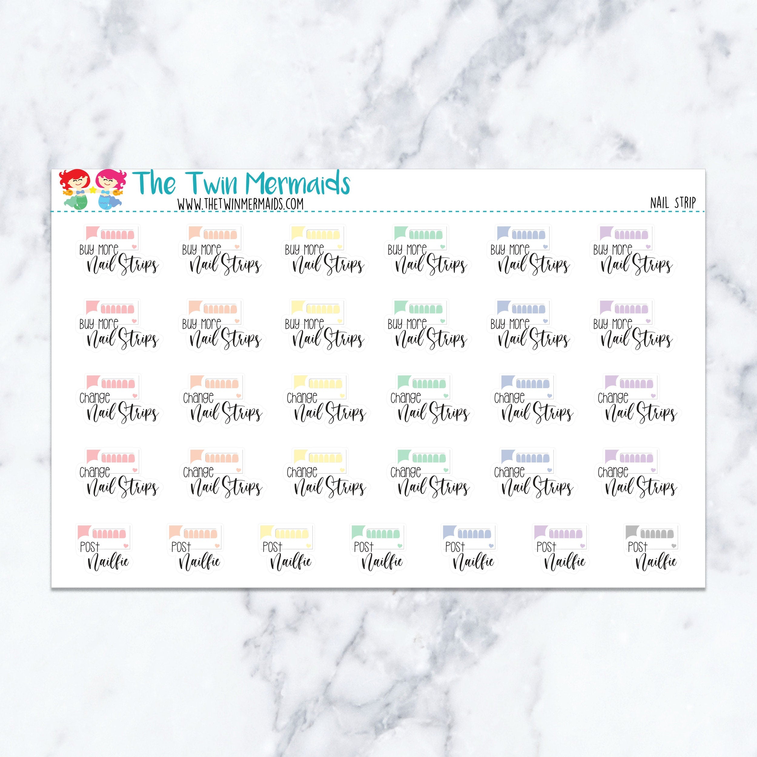 Nail Strip Planner Stickers