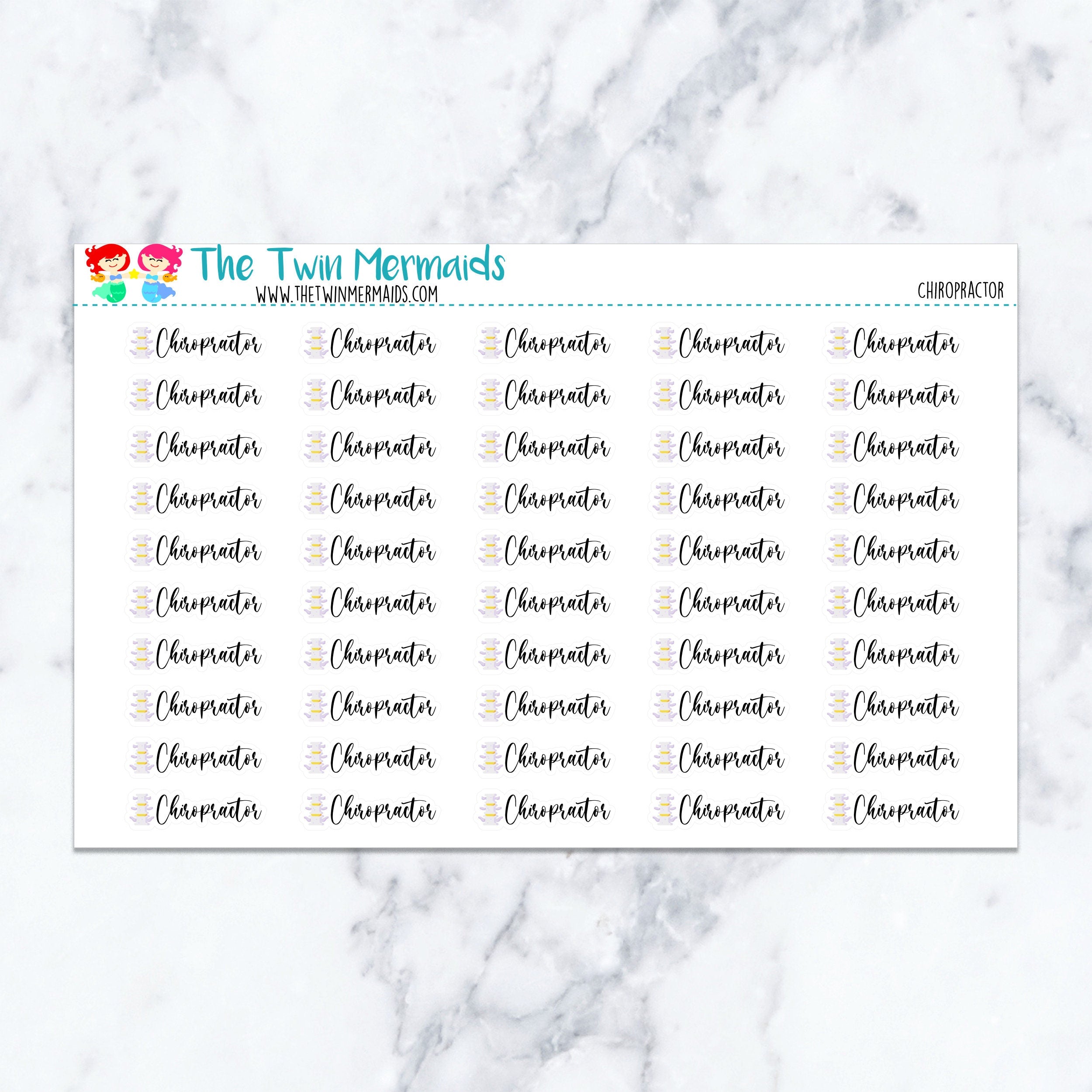 Chiropractor Planner Stickers