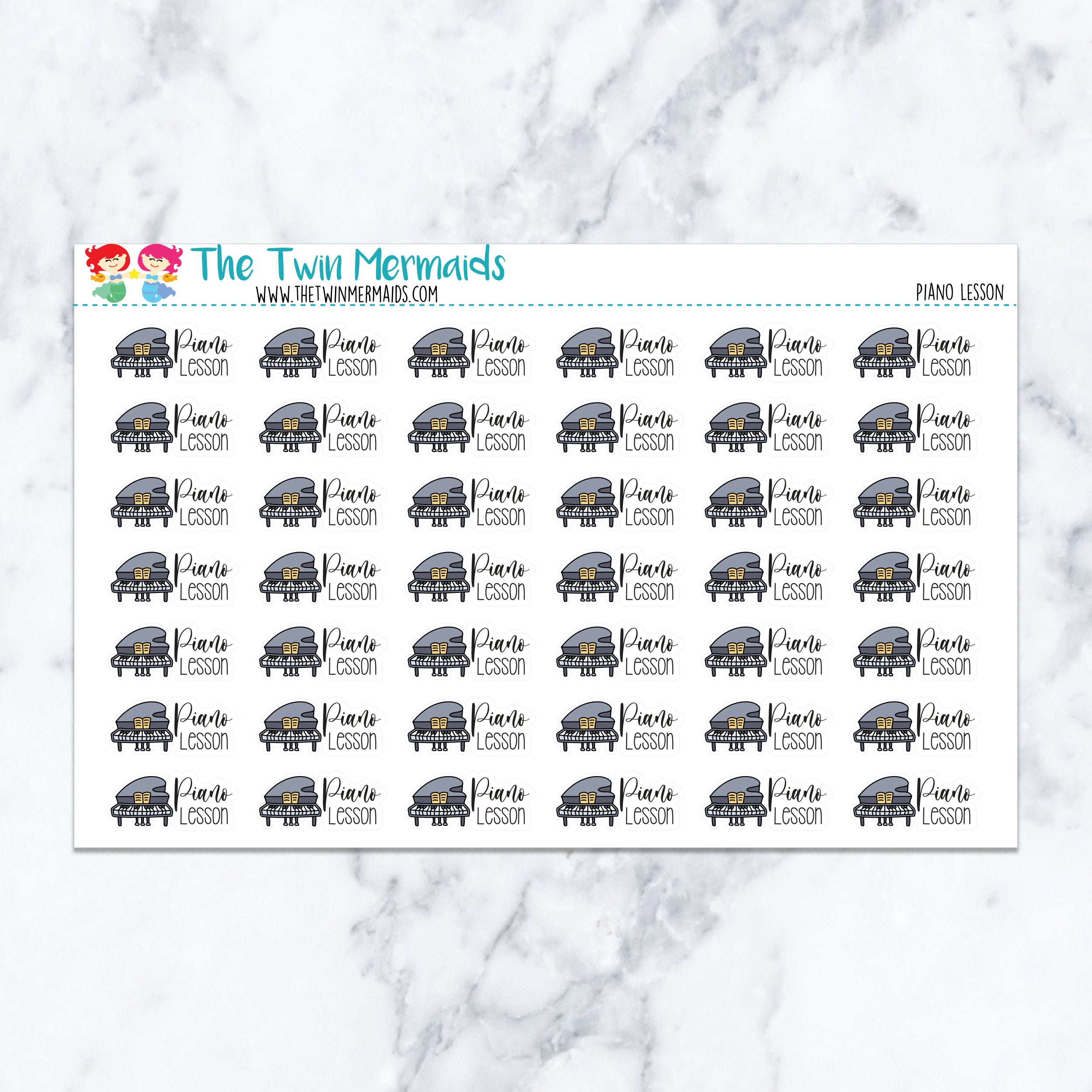 Piano Lesson Planner Stickers