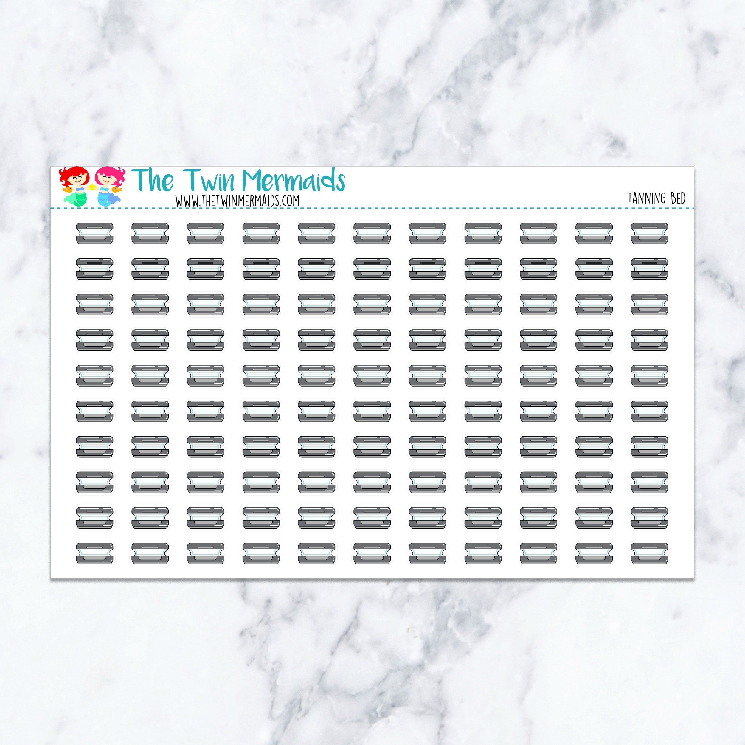 Tanning Bed Planner Stickers