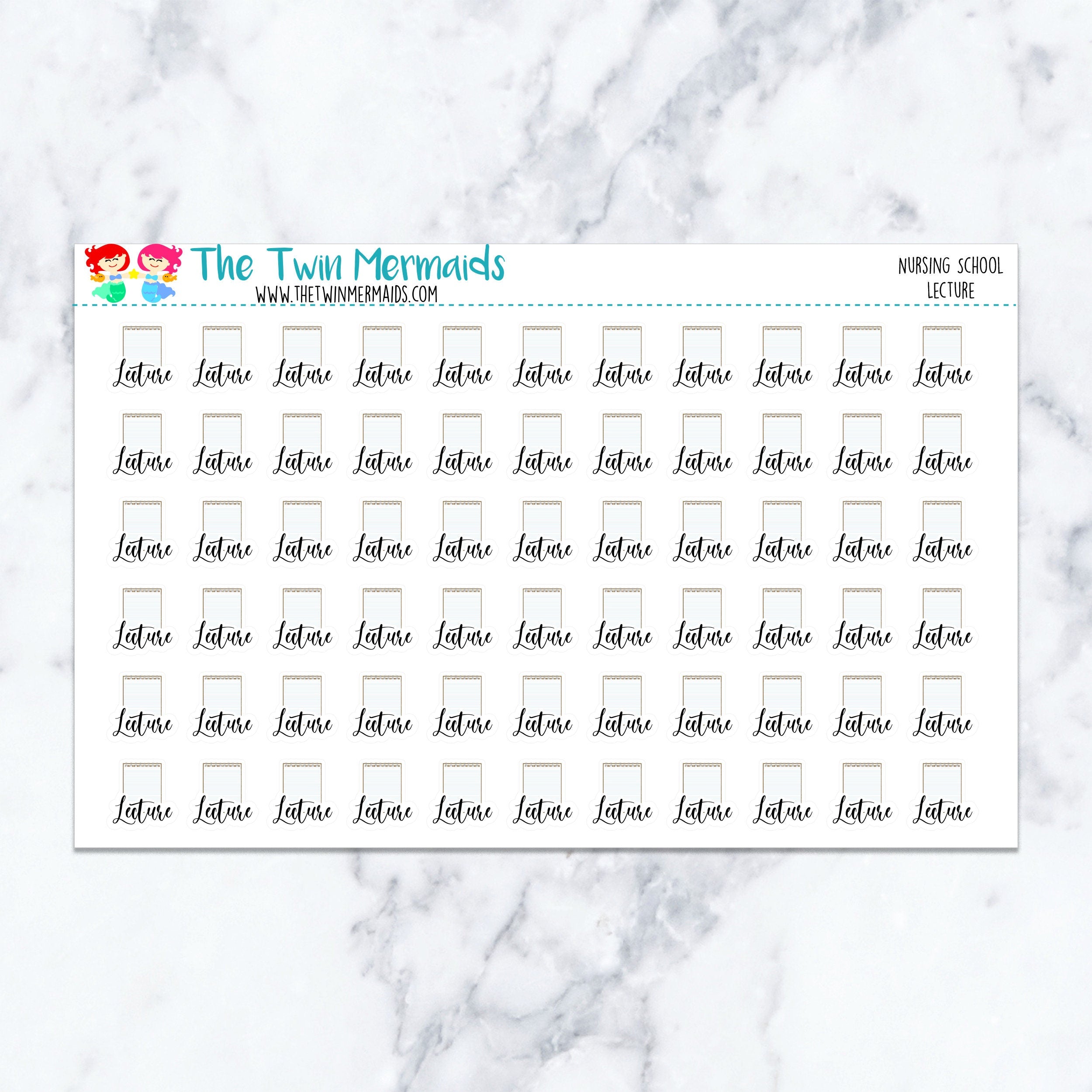 Nursing School Lecture Planner Stickers
