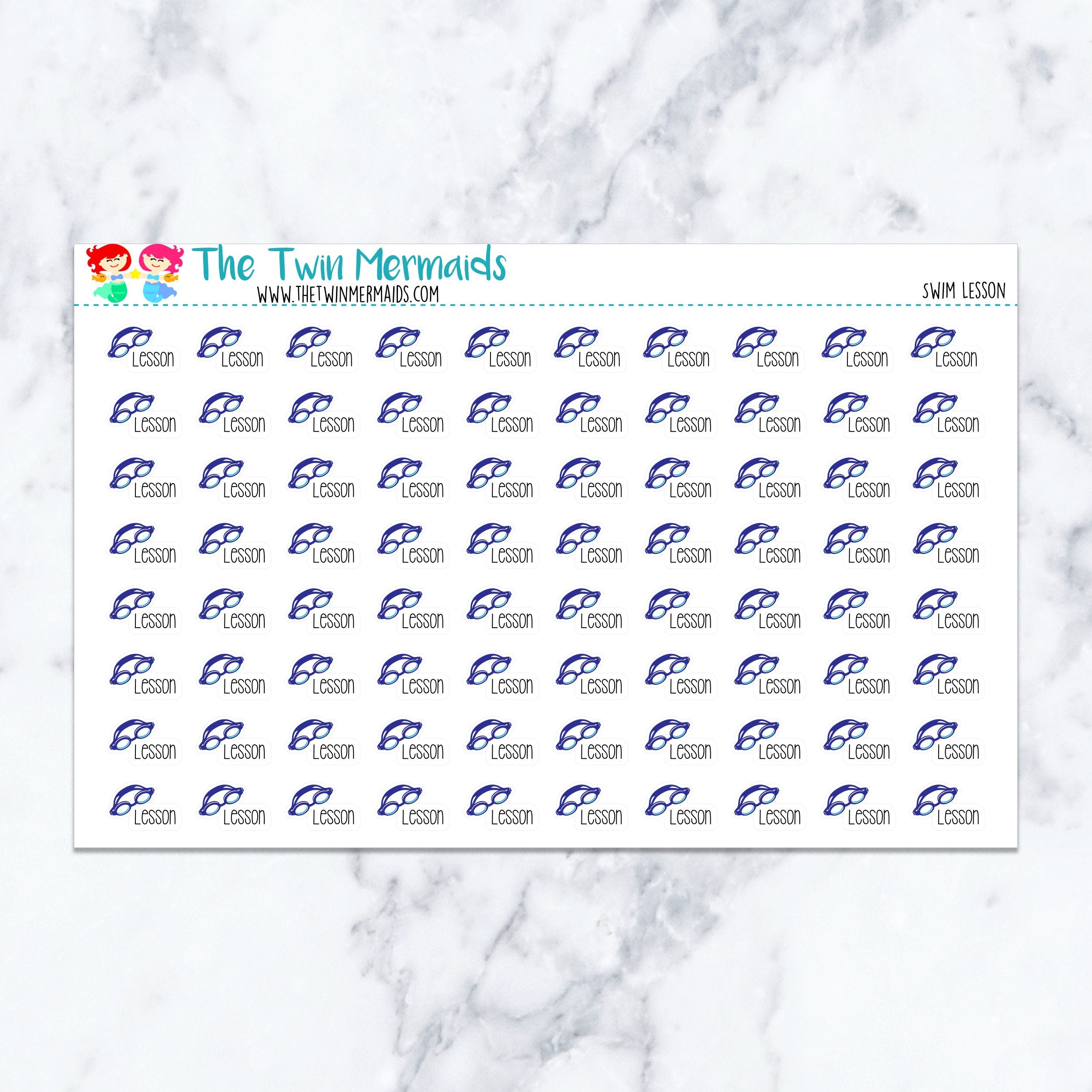 Swim Lesson Planner Stickers