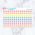 Dance Shoes in Spectrum planner stickers, spectrum color scheme. Kiss-cut sticker sheet for planners, bullet journals, and sc