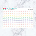 Dance Shoes in Pastel planner stickers, pastel color scheme. Kiss-cut sticker sheet for planners, bullet journals, and scrapb