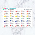 Dance Shoes Competition in Spectrum planner stickers, spectrum color scheme. Kiss-cut sticker sheet for planners, bullet jour