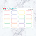 Half Boxes in Pastel Planner Stickers