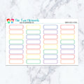 Quarter Boxes in Pastel Planner Stickers