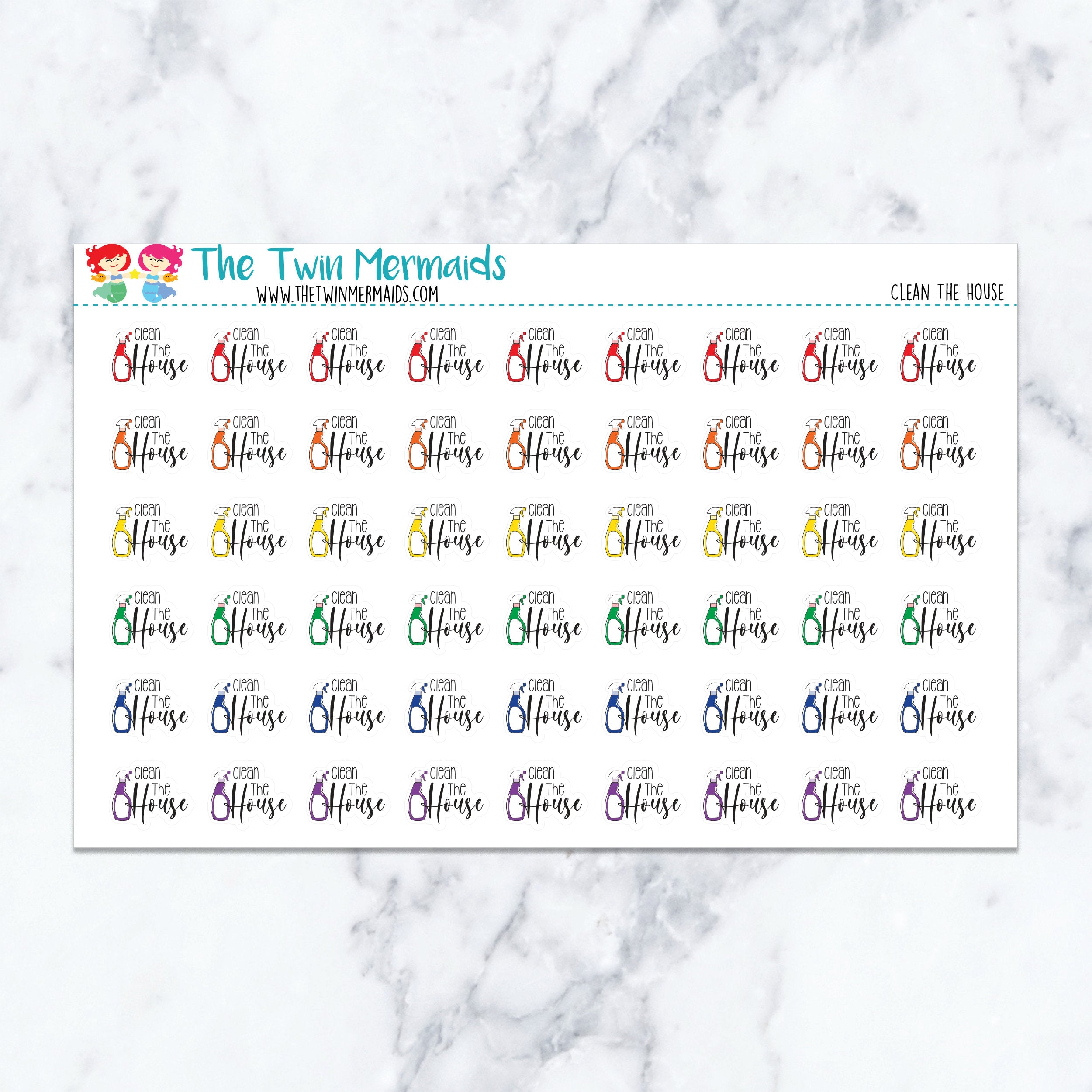 Clean the House Planner Stickers