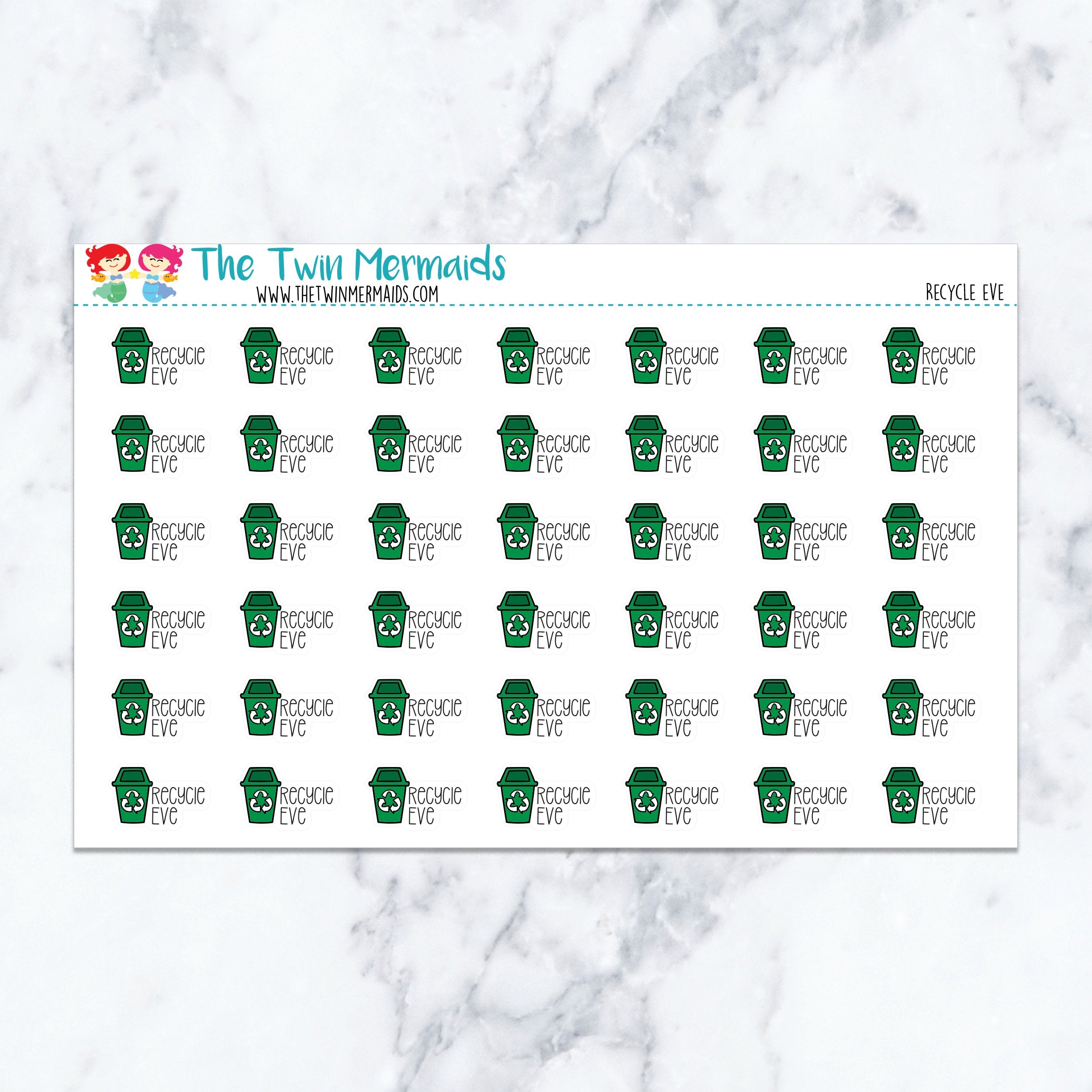 Recycle Eve Planner Stickers