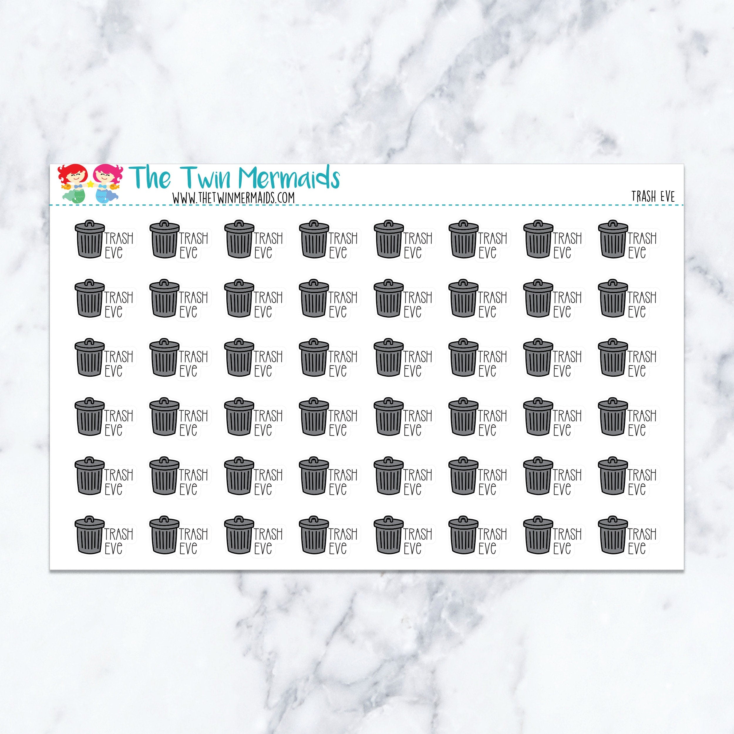 Trash Eve Planner Stickers
