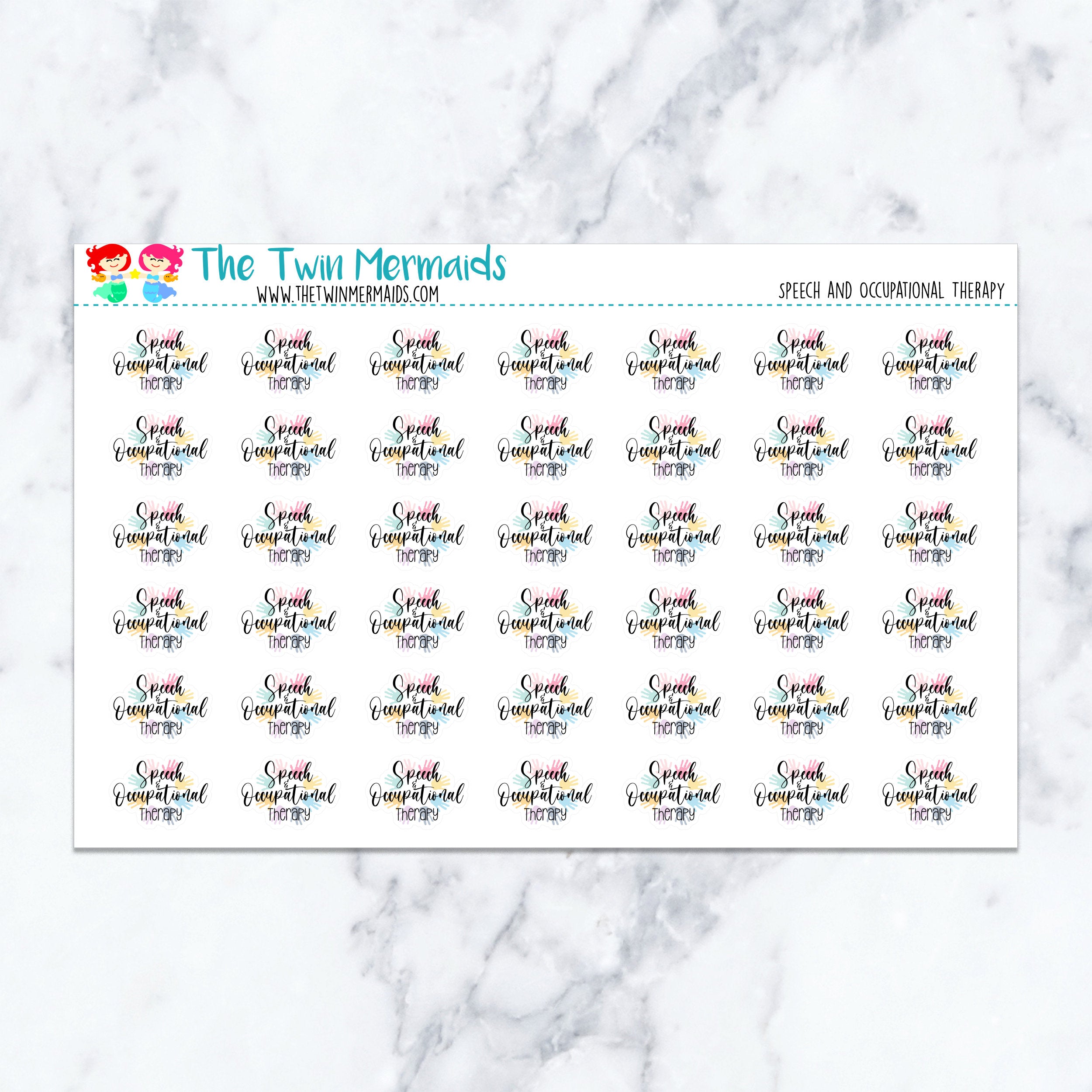 Speech and Occupational Therapy Planner Stickers