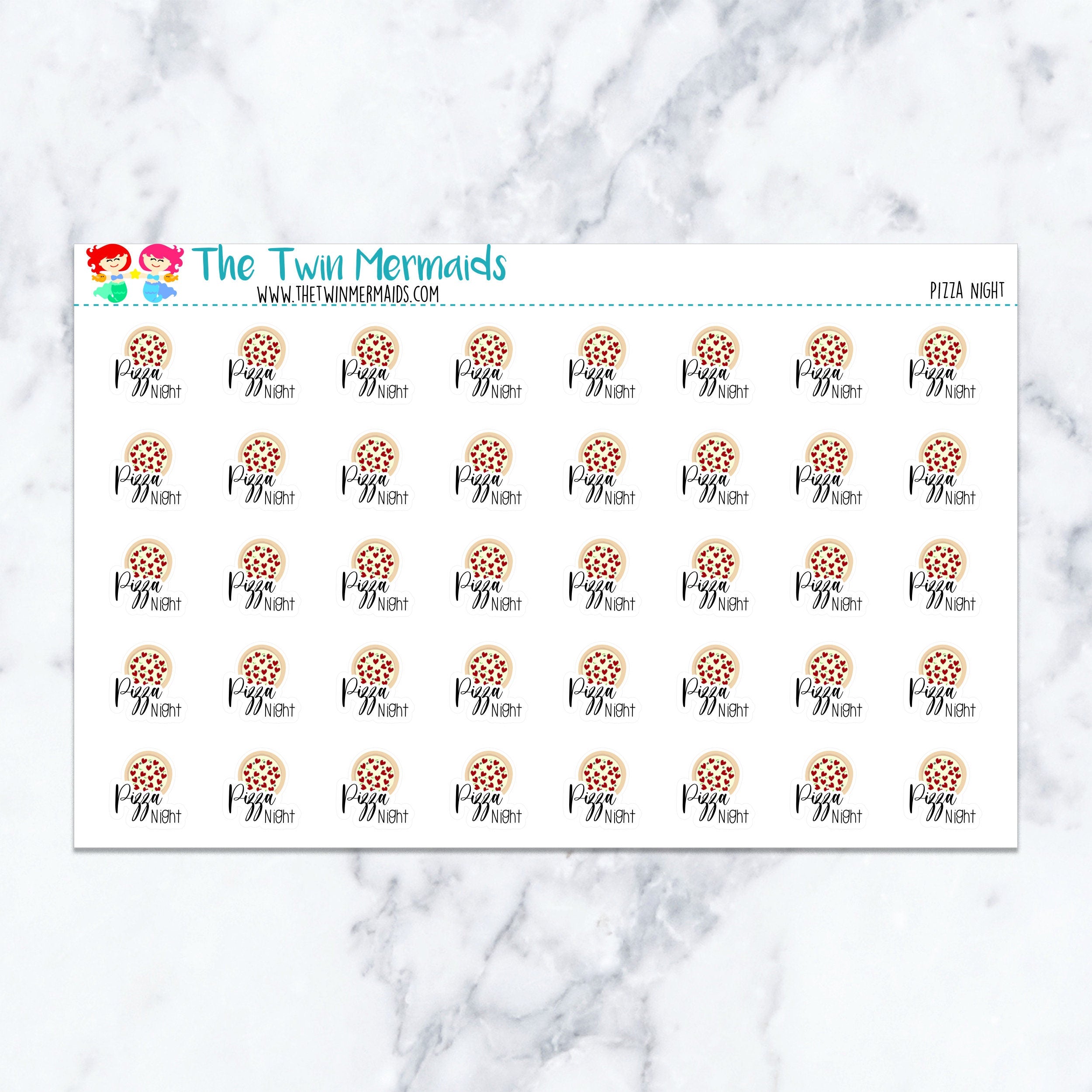 Pizza Night Planner Stickers