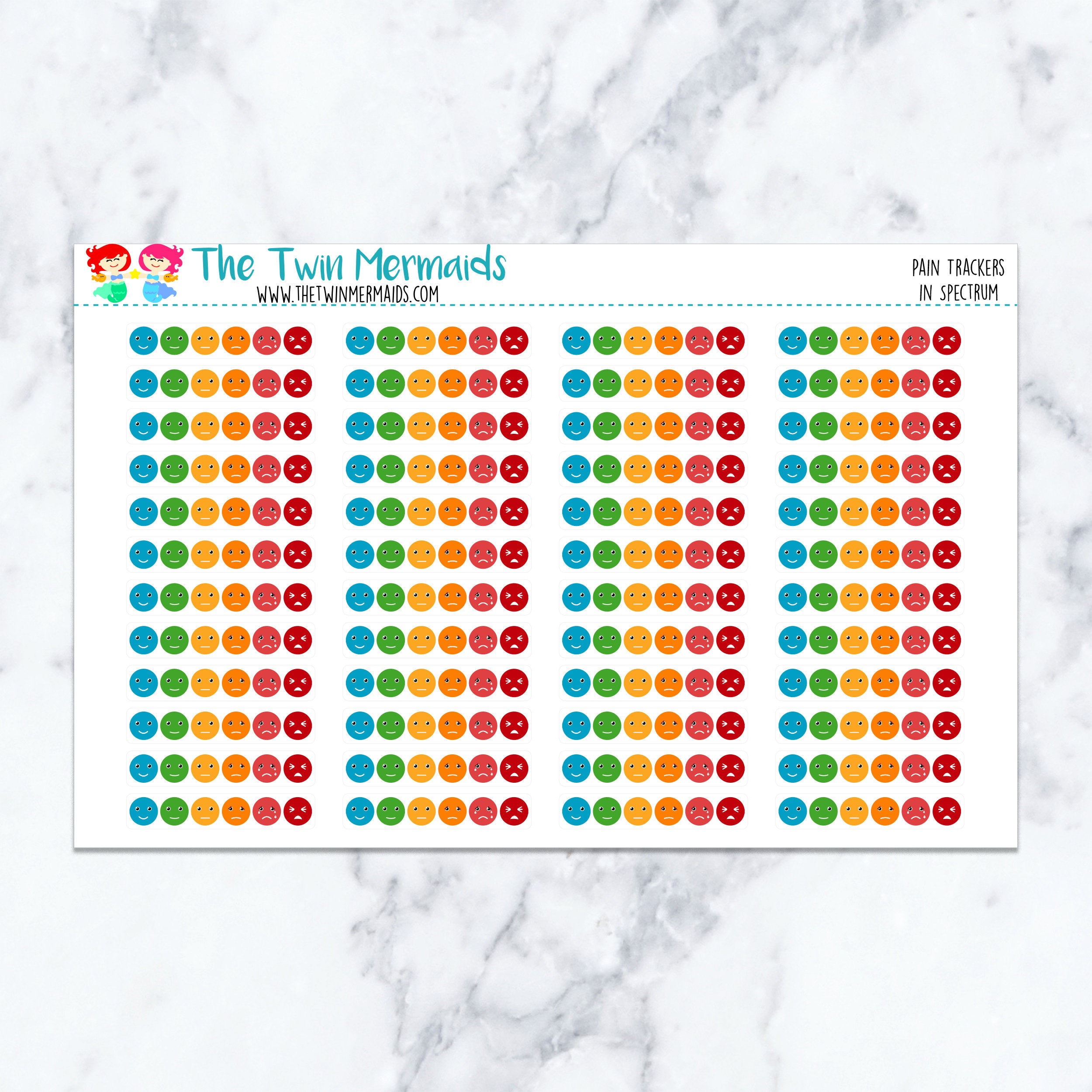 Pain Trackers in Spectrum Planner Stickers