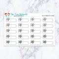 Bow Clip Quarter Boxes Neutral Planner Stickers
