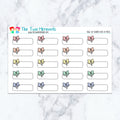 Bow Clip Quarter Boxes in Pastel Planner Stickers