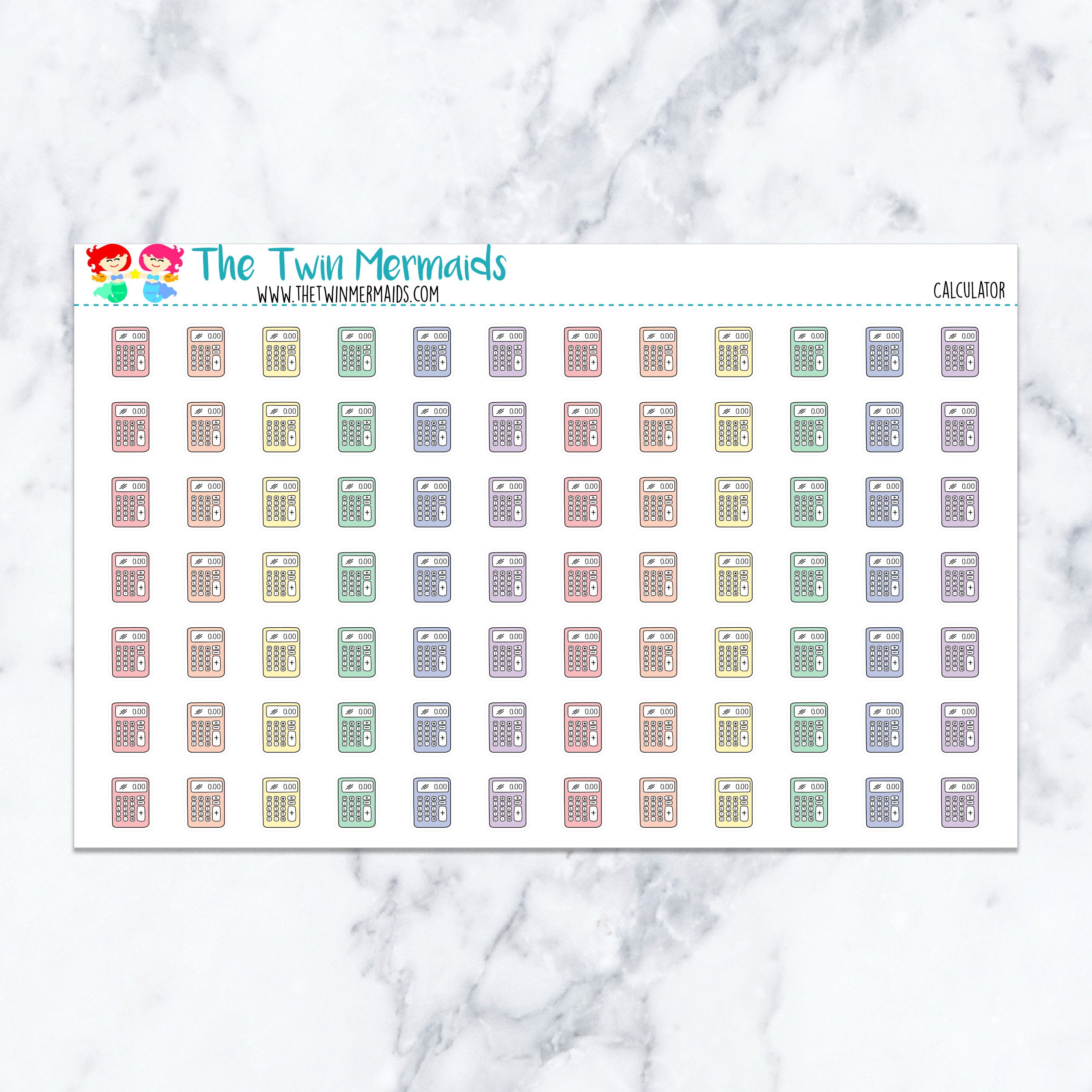 Calculator Planner Stickers