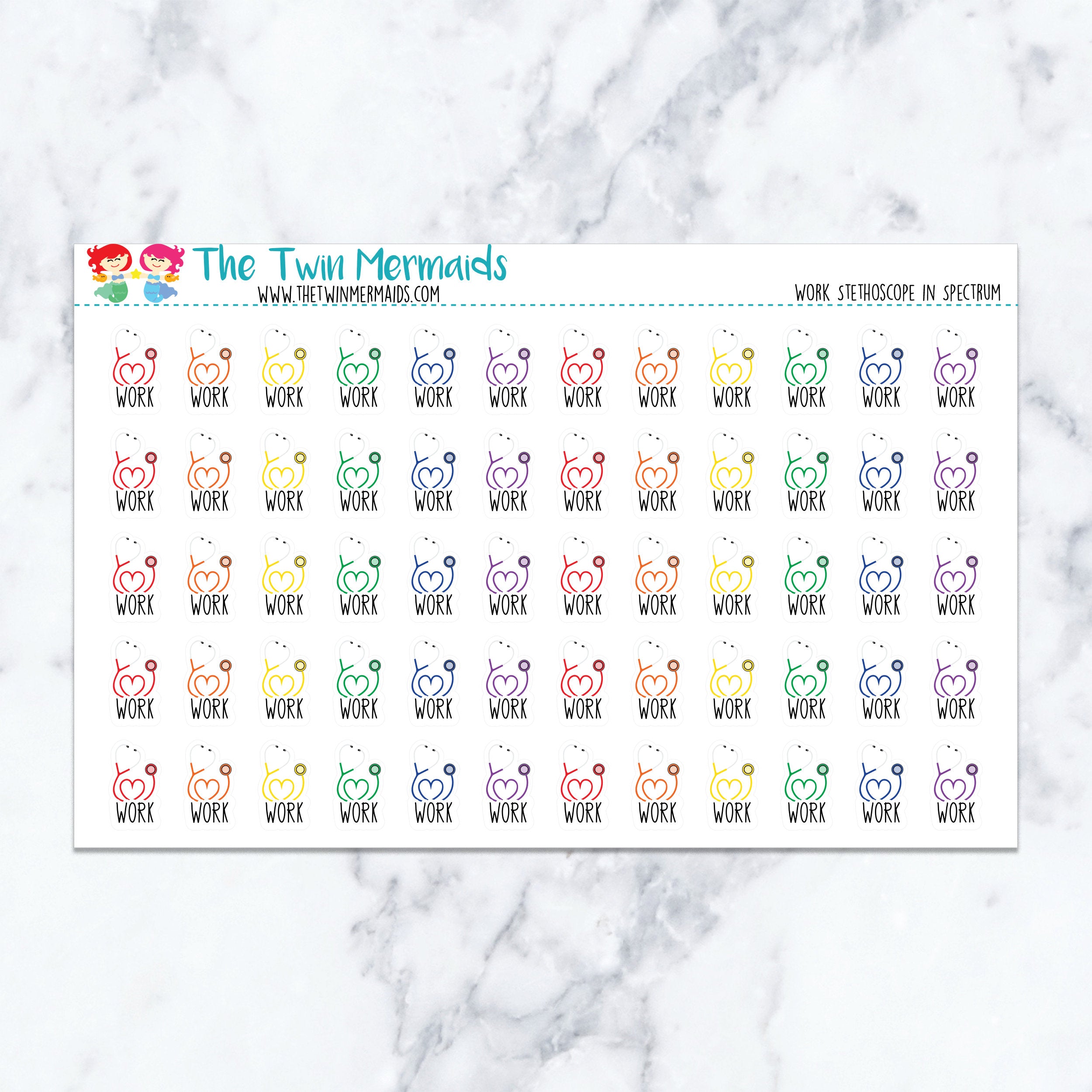 Work Stethoscope in Spectrum Planner Stickers