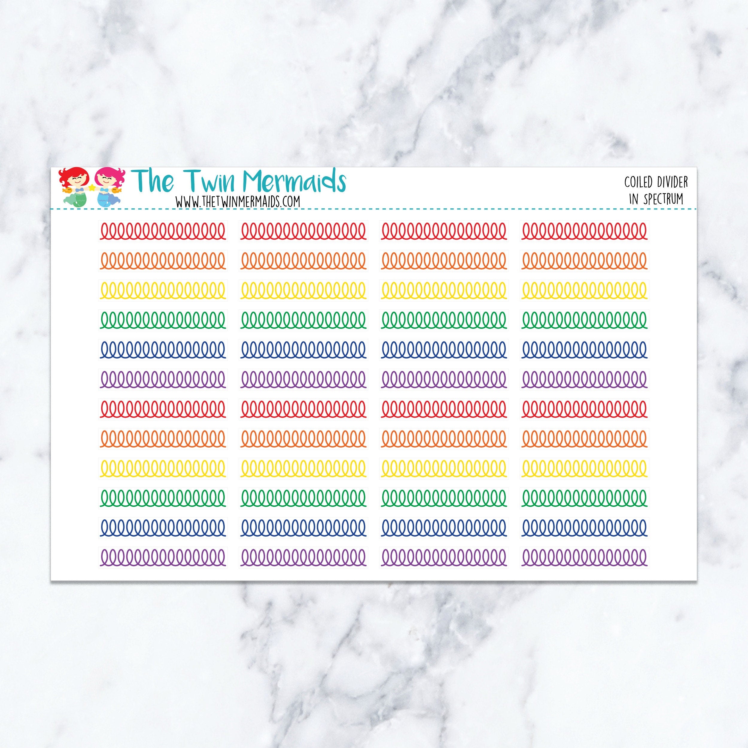 Coiled Divider in Spectrum Planner Stickers