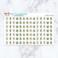 St Patrick's Day Cupcake planner stickers. Kiss-cut sticker sheet for planners, bullet journals, and scrapbooking.