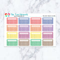 Triple Habit Trackers in Spectrum planner stickers, spectrum color scheme. Kiss-cut sticker sheet for planners, bullet journa