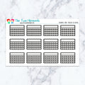 Quadruple Habit Trackers in Neutral planner stickers, neutral color scheme. Kiss-cut sticker sheet for planners, bullet journ