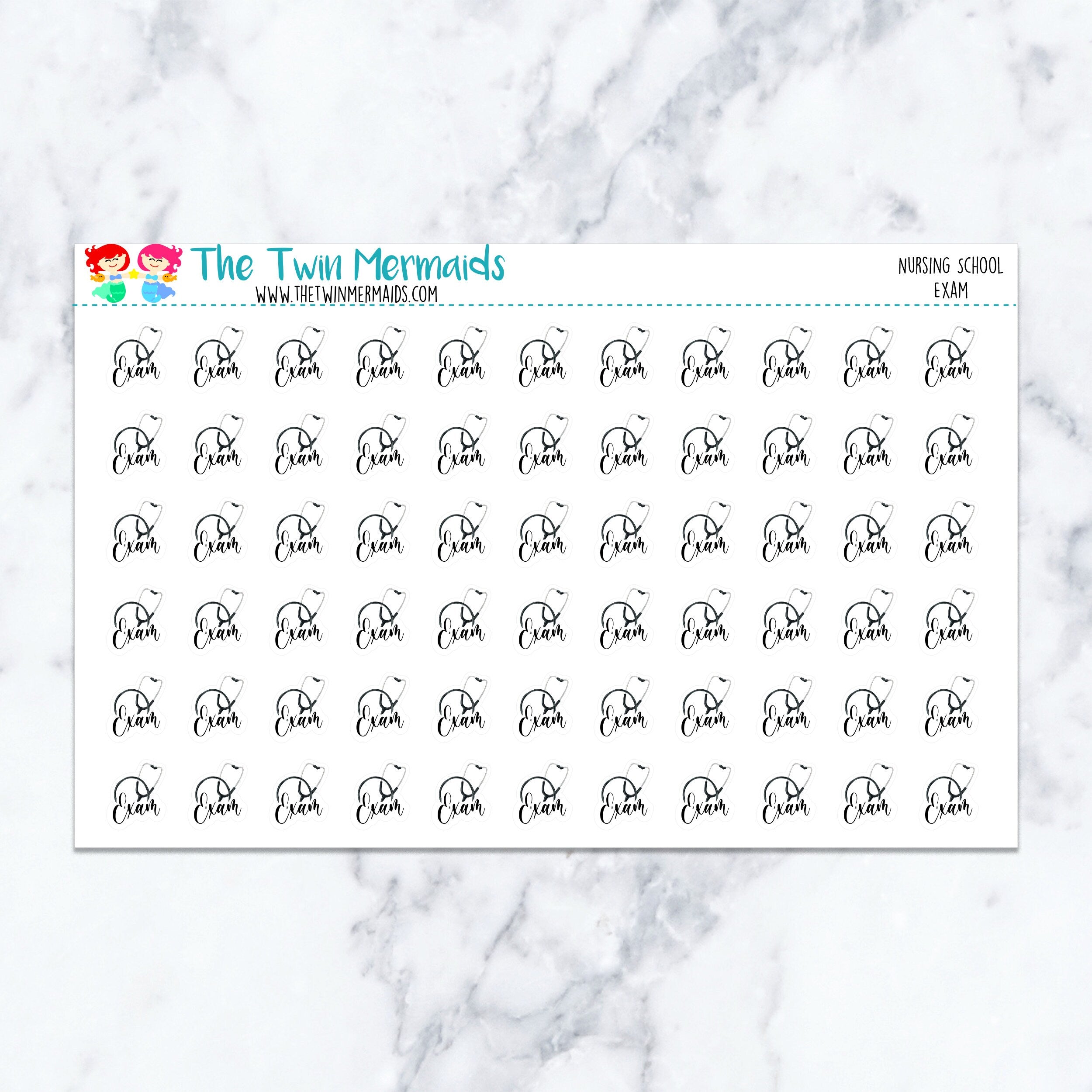 Nursing School Exam Planner Stickers
