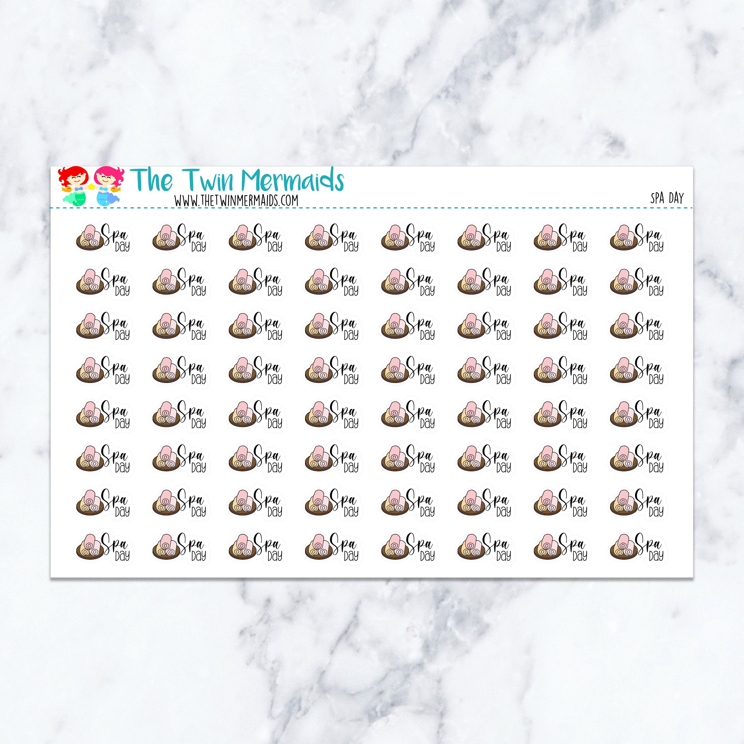Spa Day Planner Stickers