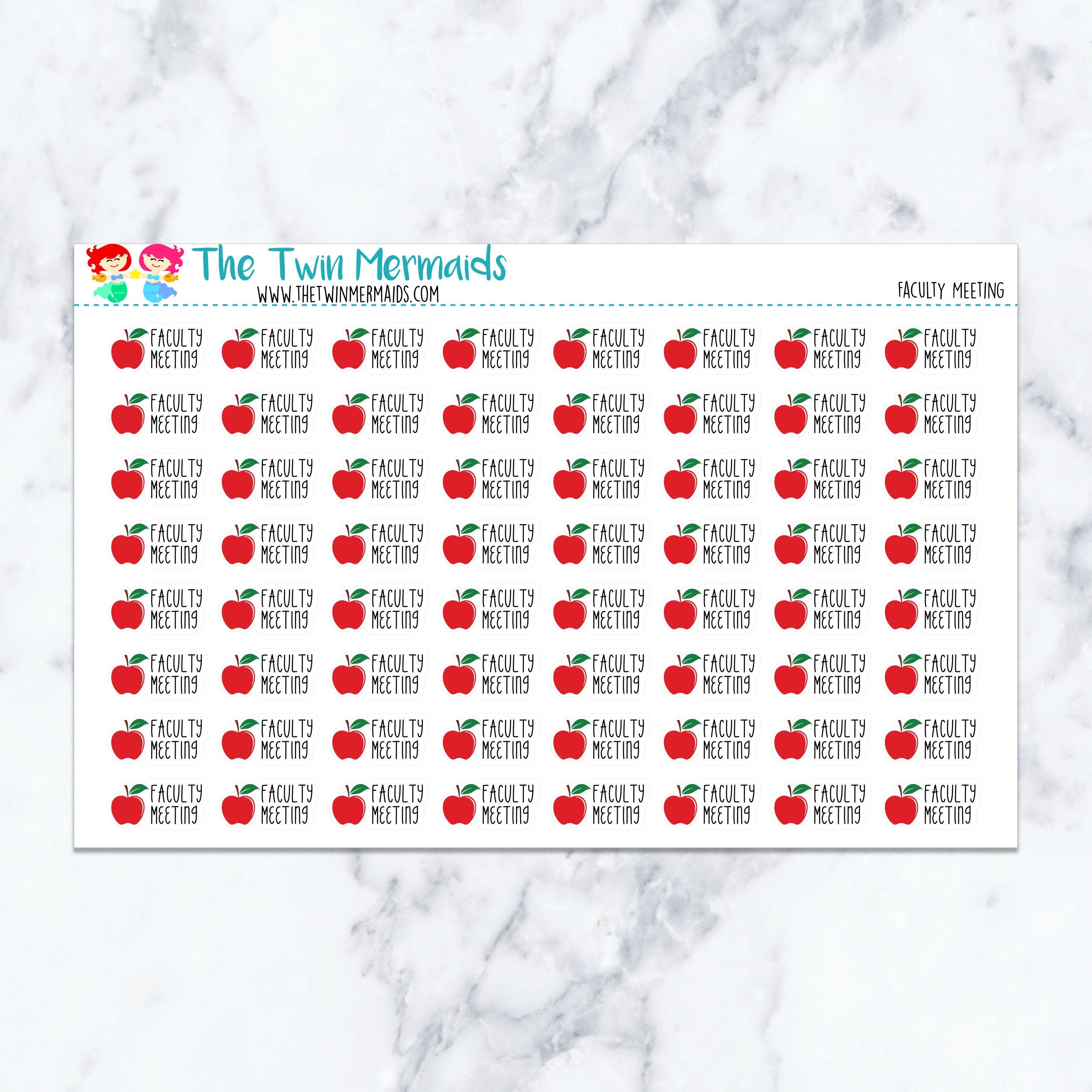 Faculty Meeting Planner Stickers