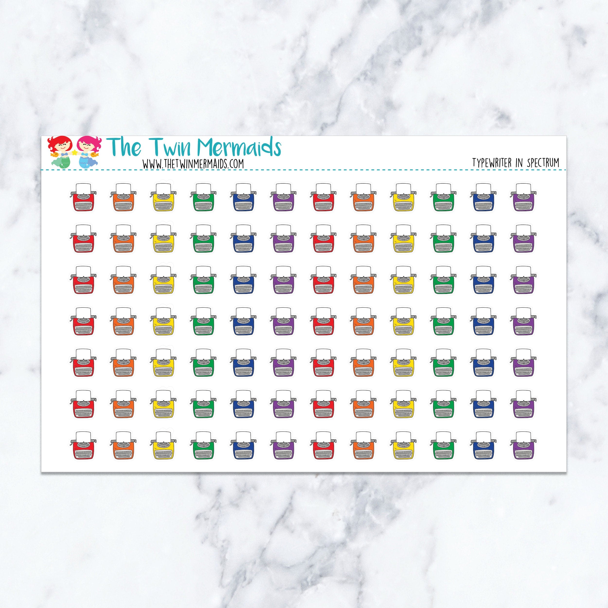 Typewriter in Spectrum Planner Stickers