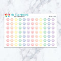 Paw Print in Pastel Planner Stickers