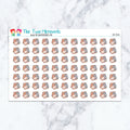 Cat Pizza planner stickers. Kiss-cut sticker sheet for planners, bullet journals, and scrapbooking.