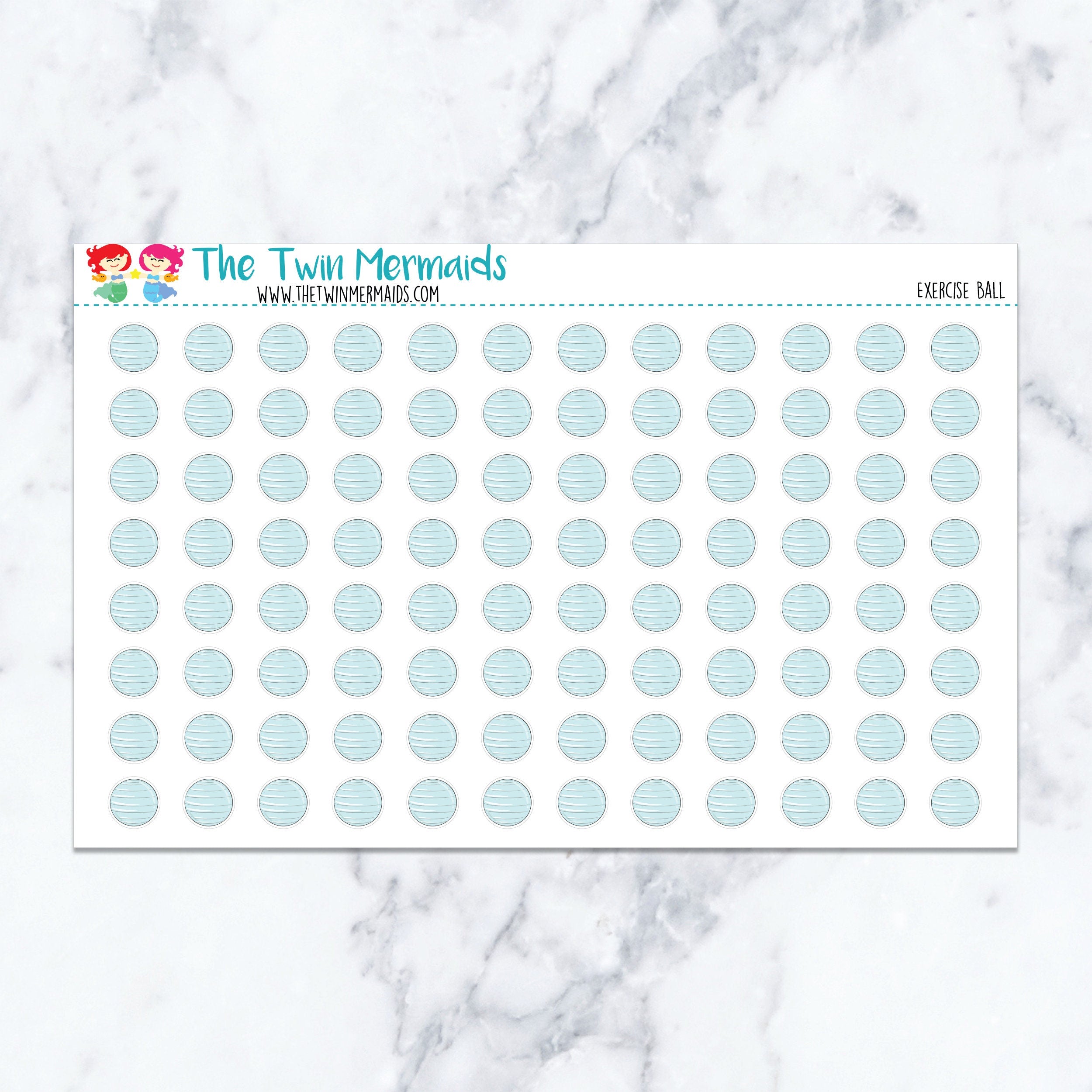 Exercise Ball Planner Stickers