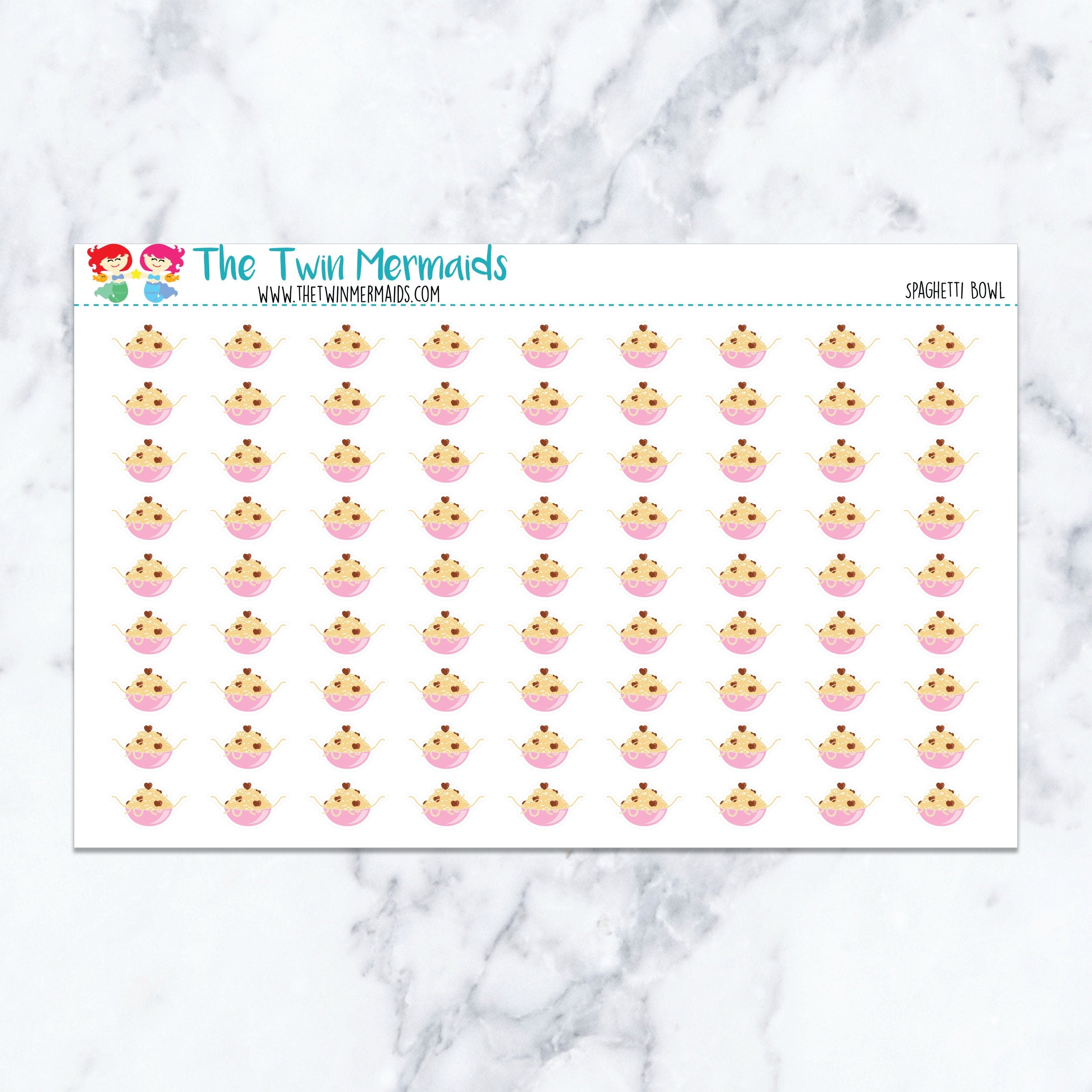 Spaghetti Bowl Planner Stickers