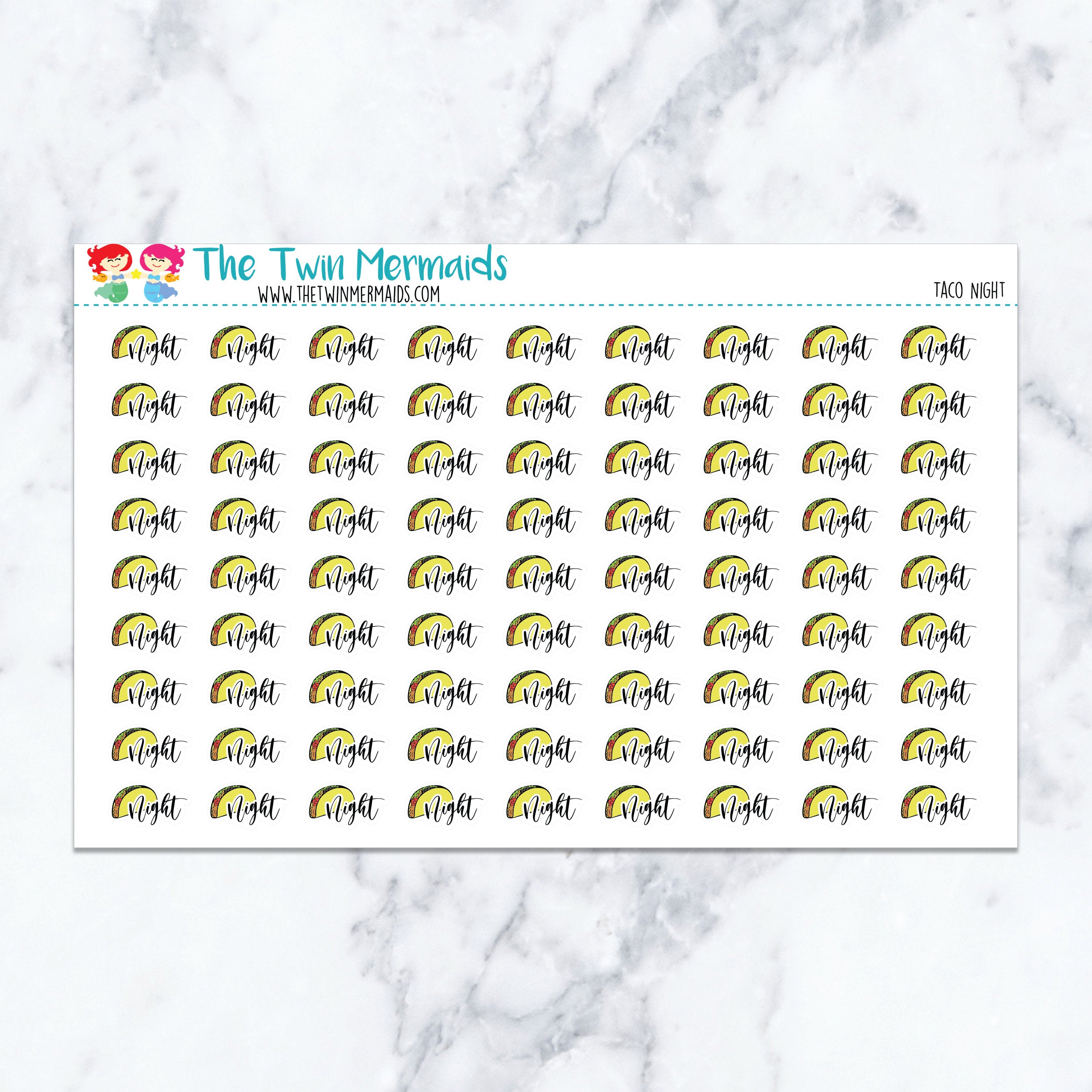 Taco Night Planner Stickers