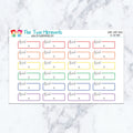 Work Script Boxes in Spectrum Planner Stickers