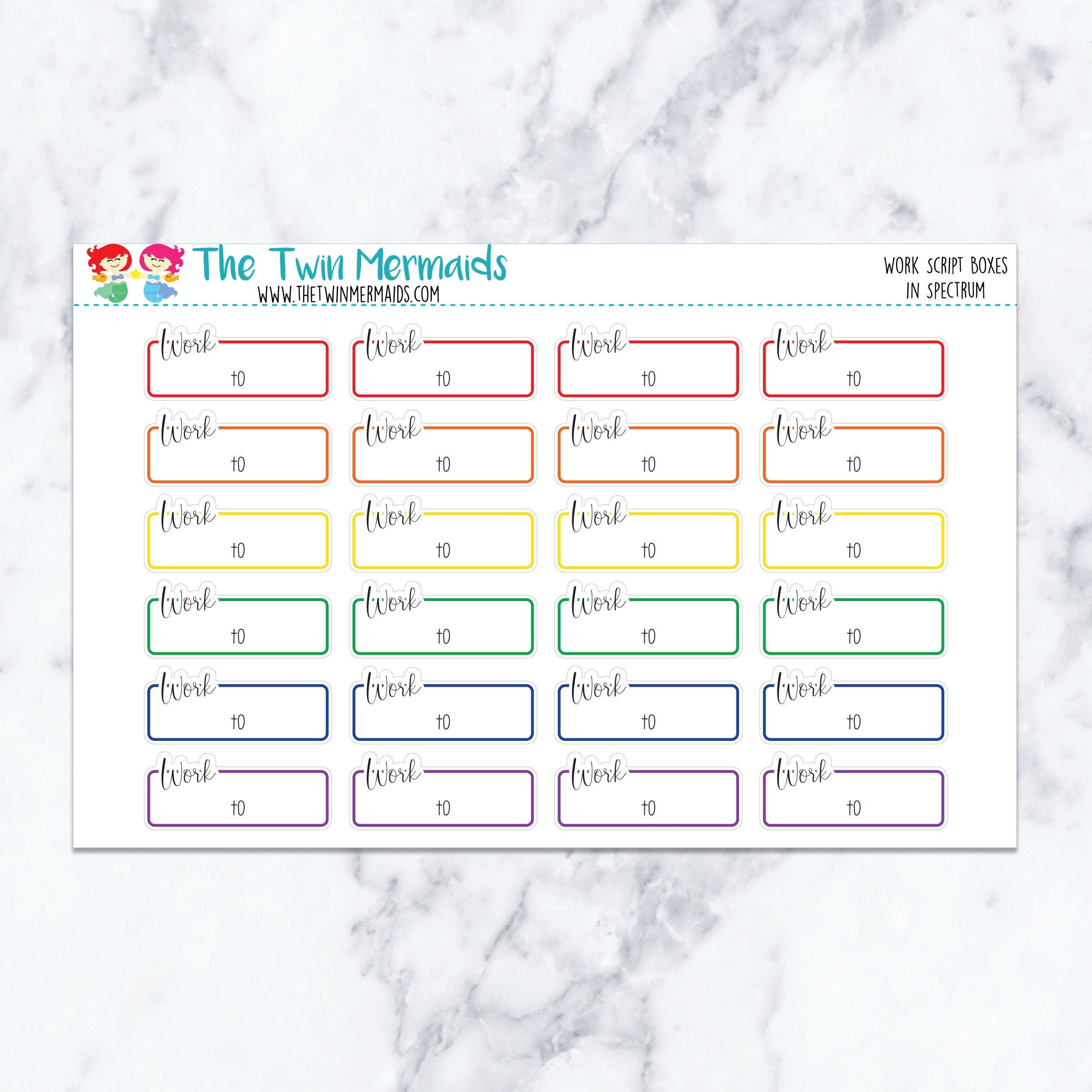 Work Script Boxes in Spectrum Planner Stickers