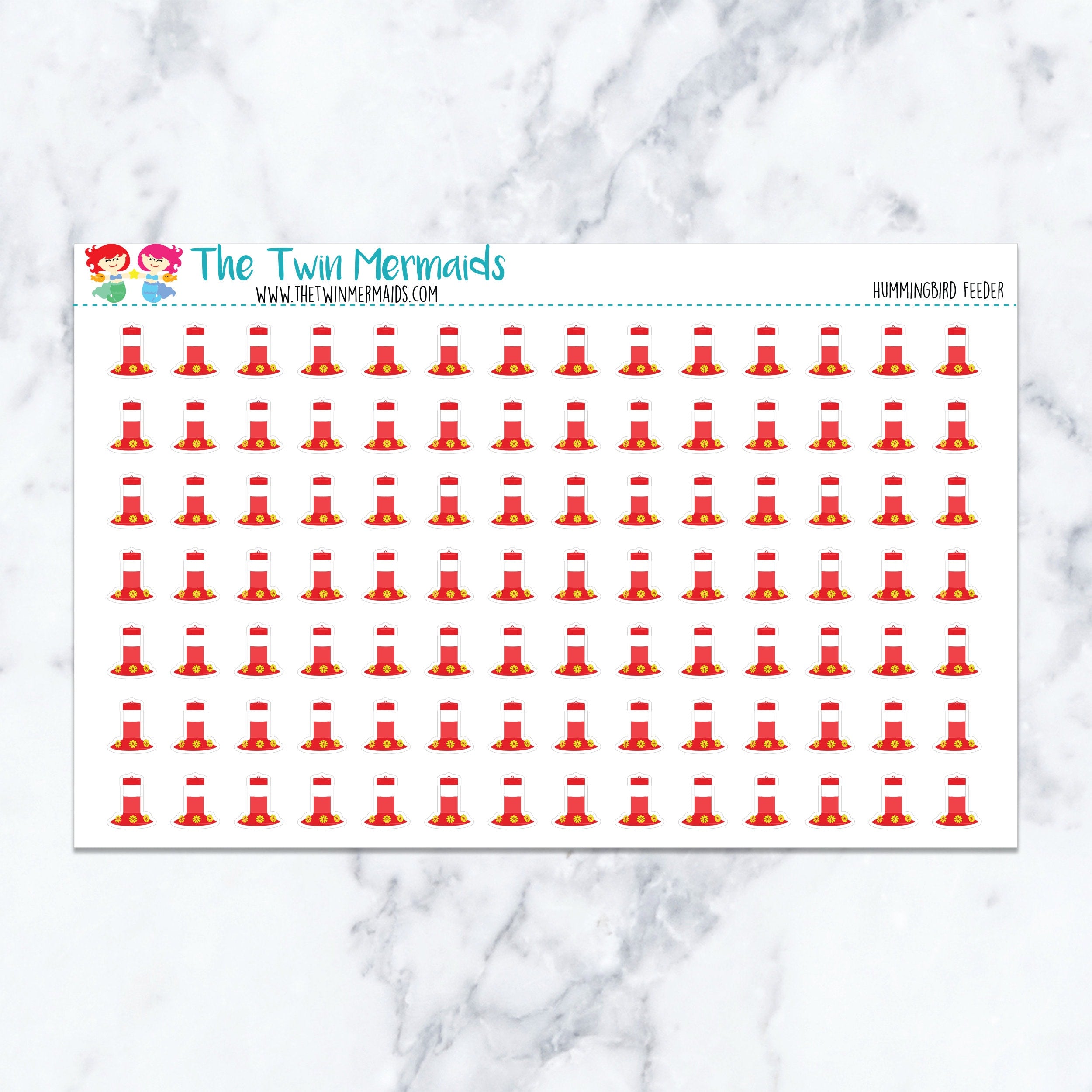 Hummingbird Feeder Planner Stickers
