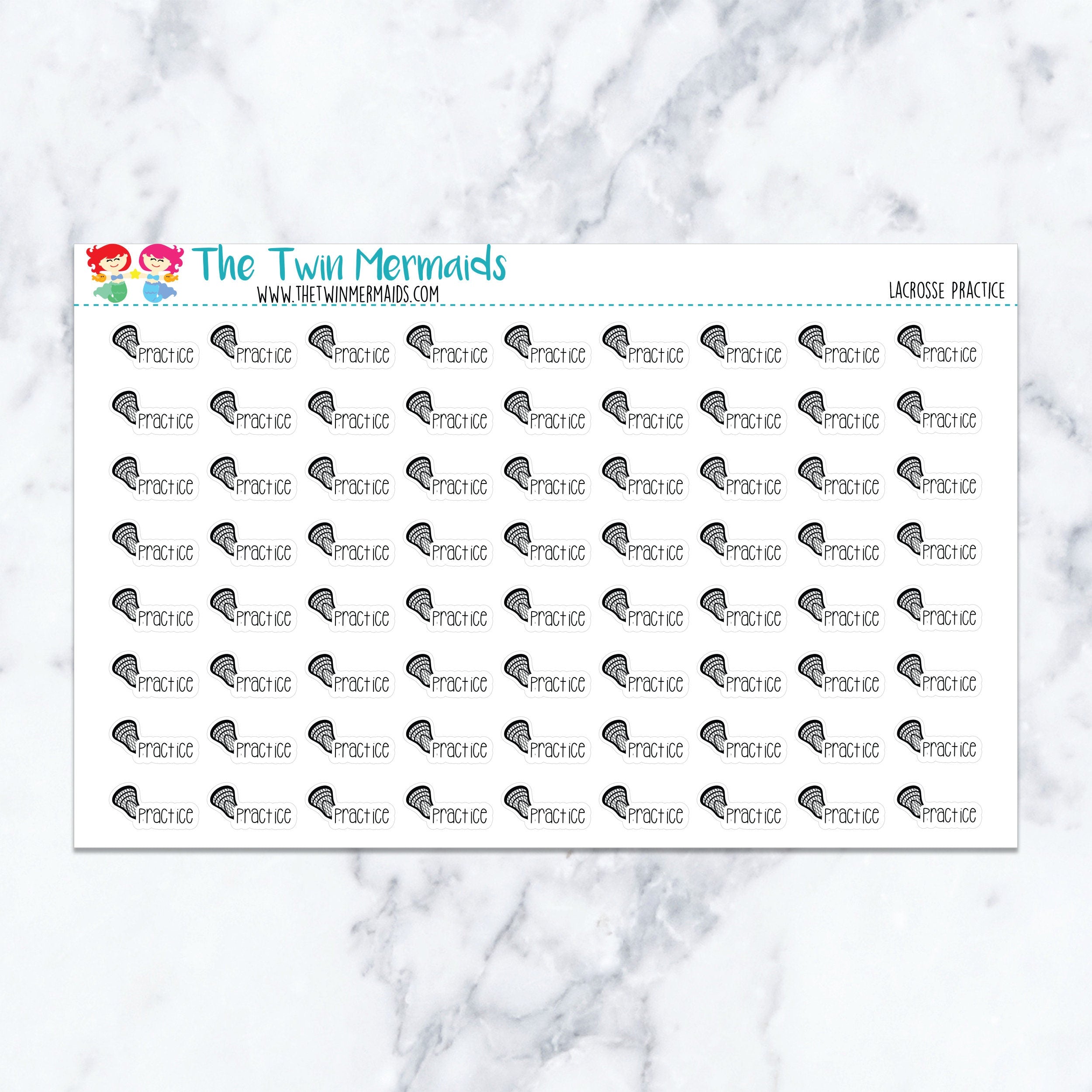 Lacrosse Practice Planner Stickers