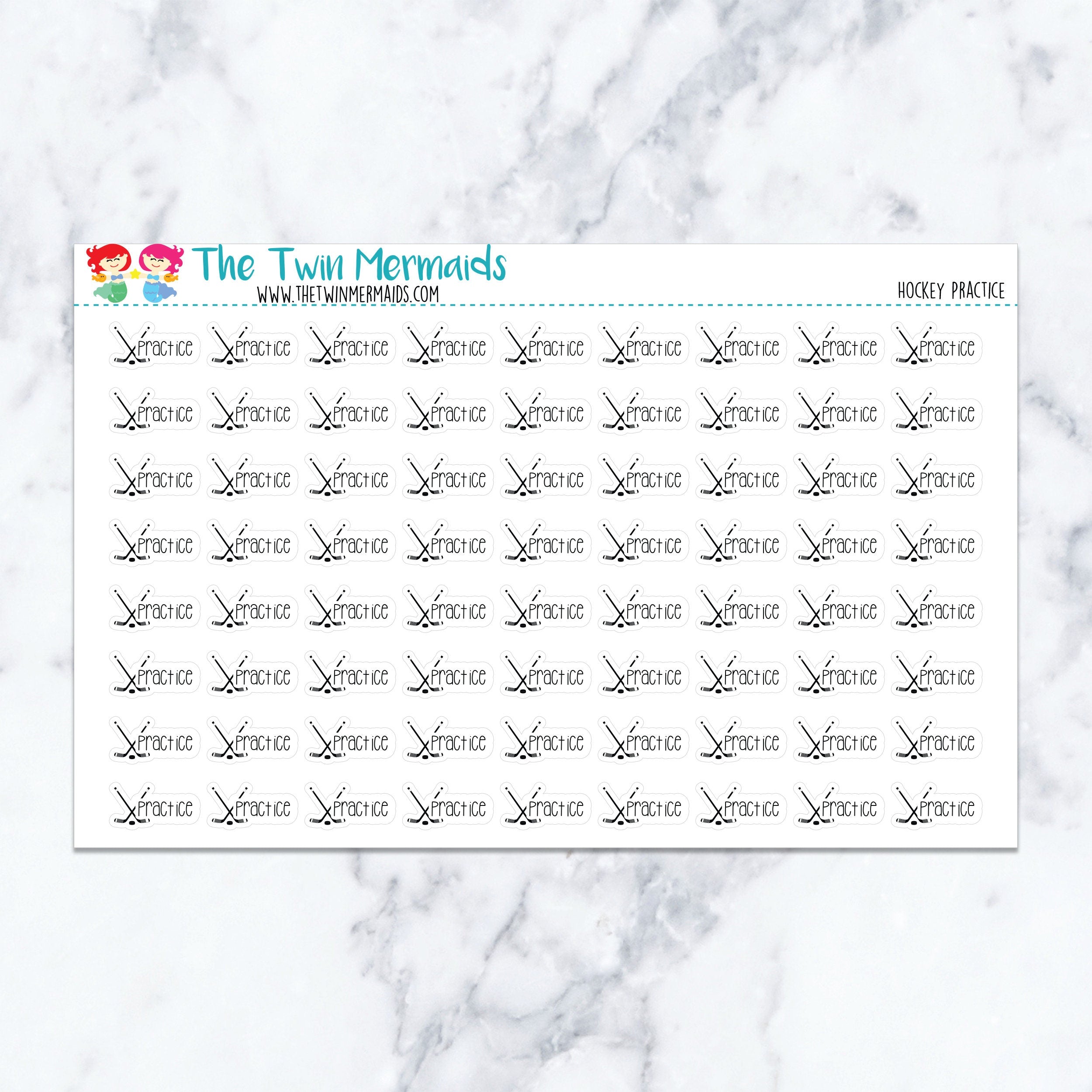 Hockey Practice Planner Stickers