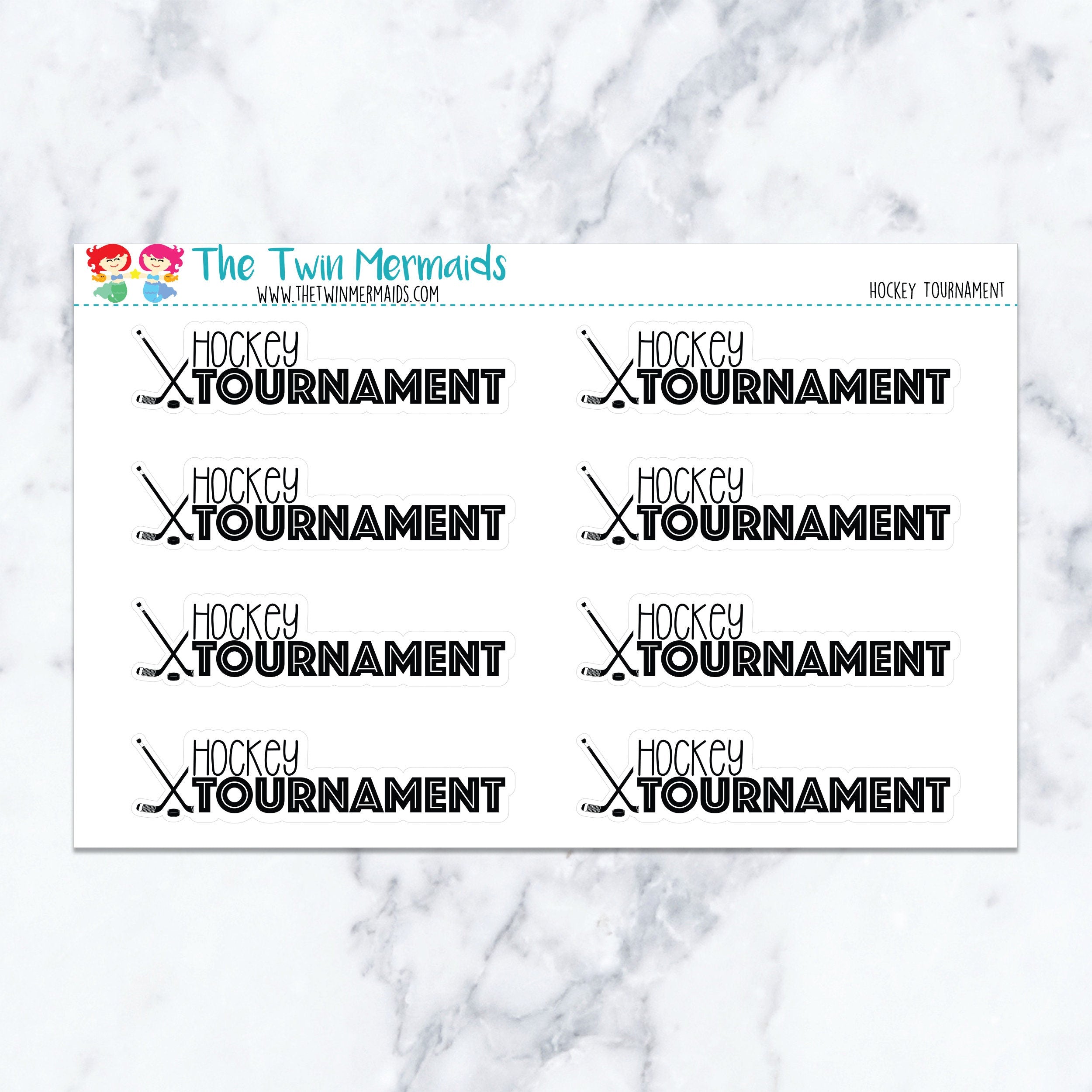 Hockey Tournament Planner Stickers