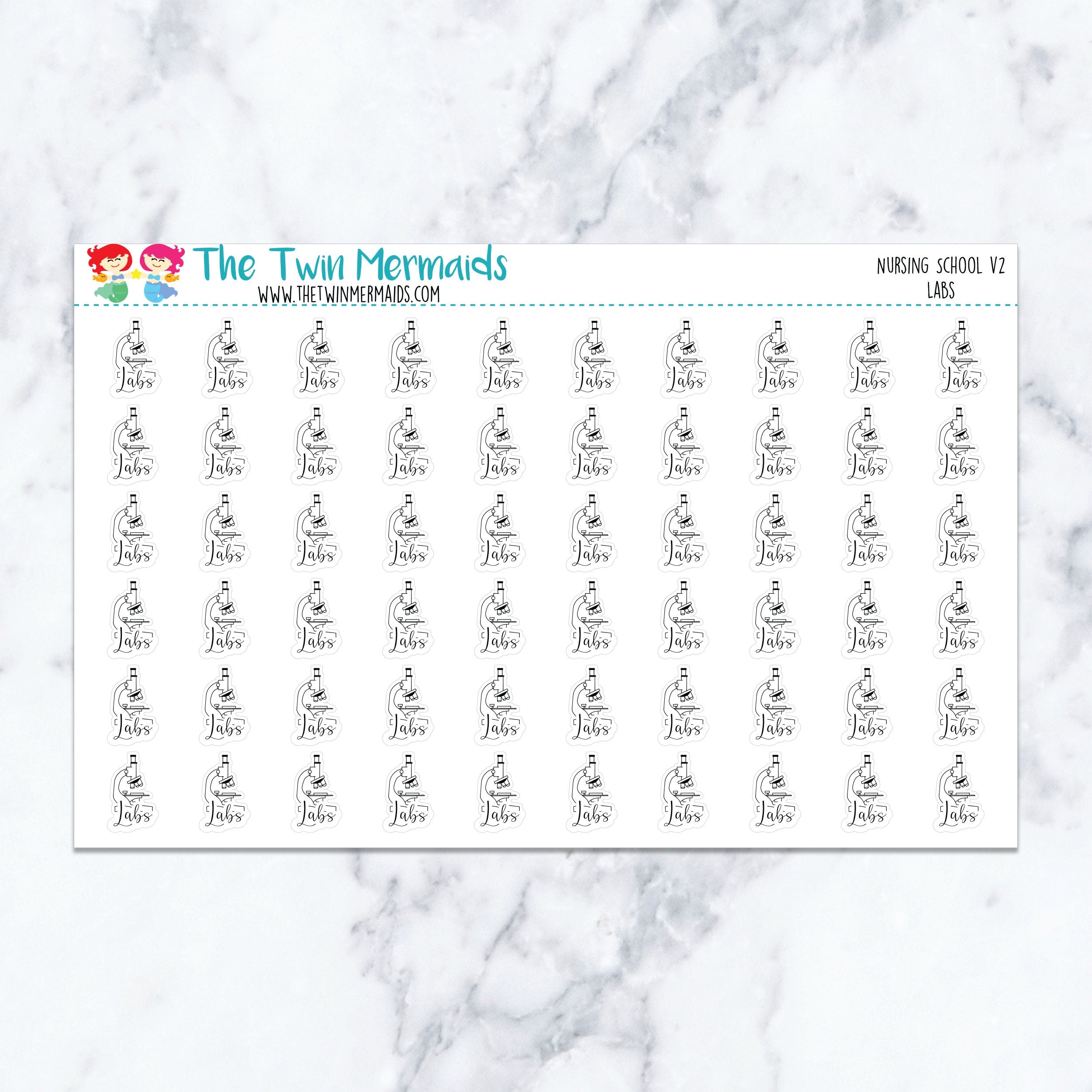 Nursing School V2 Labs Planner Stickers